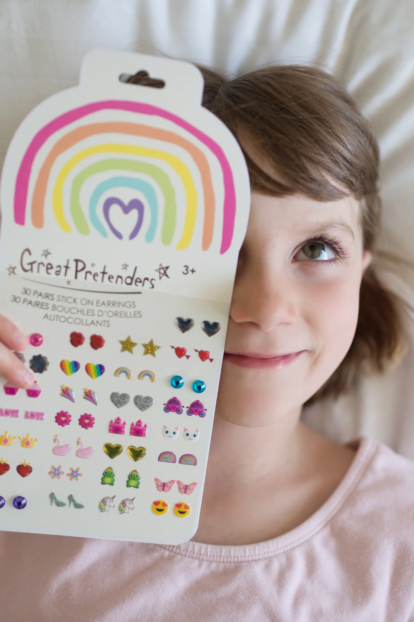 6 Packs of Rainbow Love Sticker Earrings - Image 2