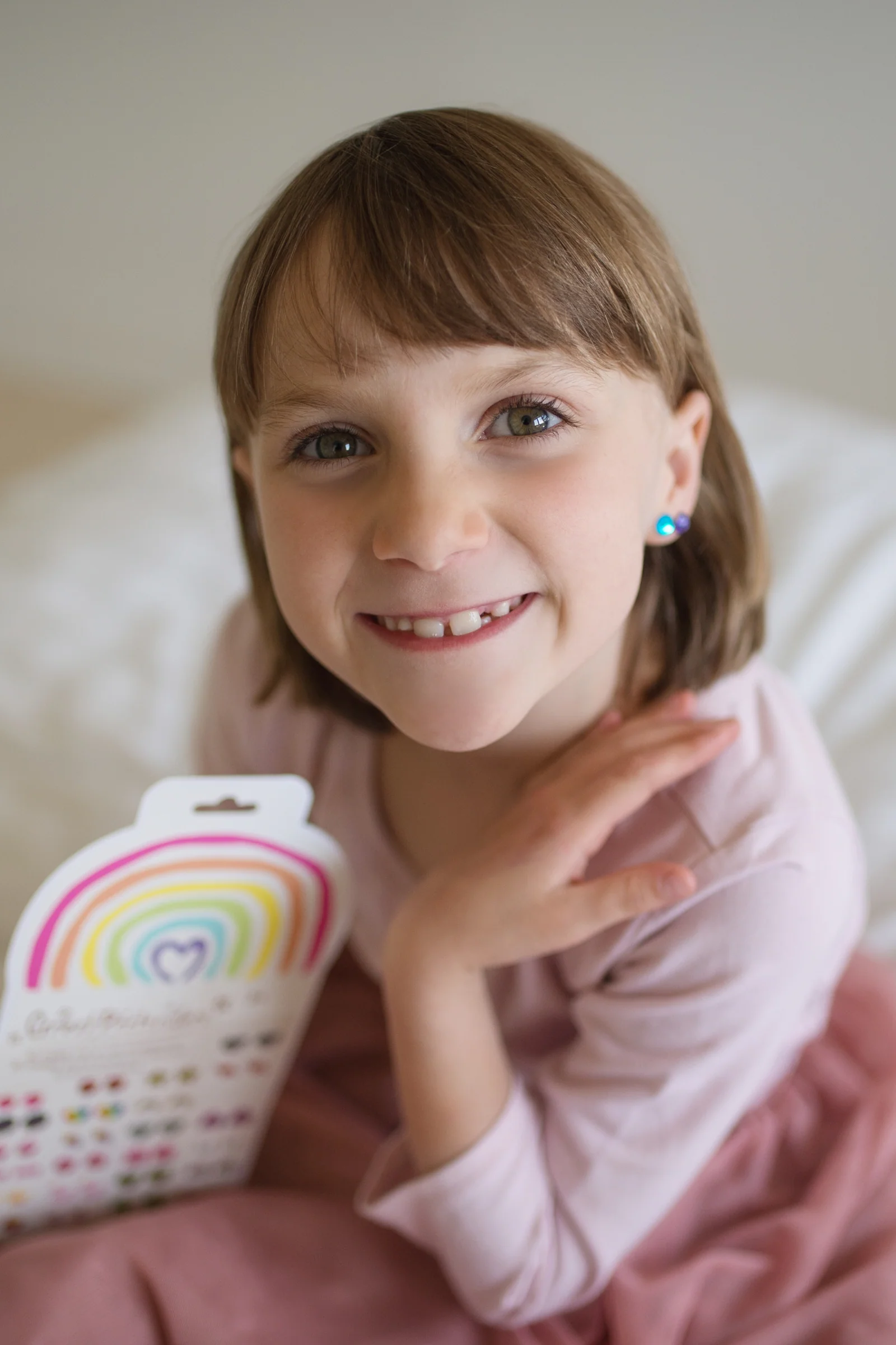 6 Packs of Rainbow Love Sticker Earrings - Image 3