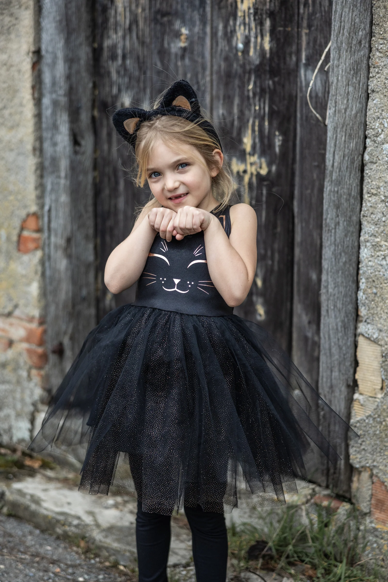 Black Cat Dress & Headpiece - Image 2