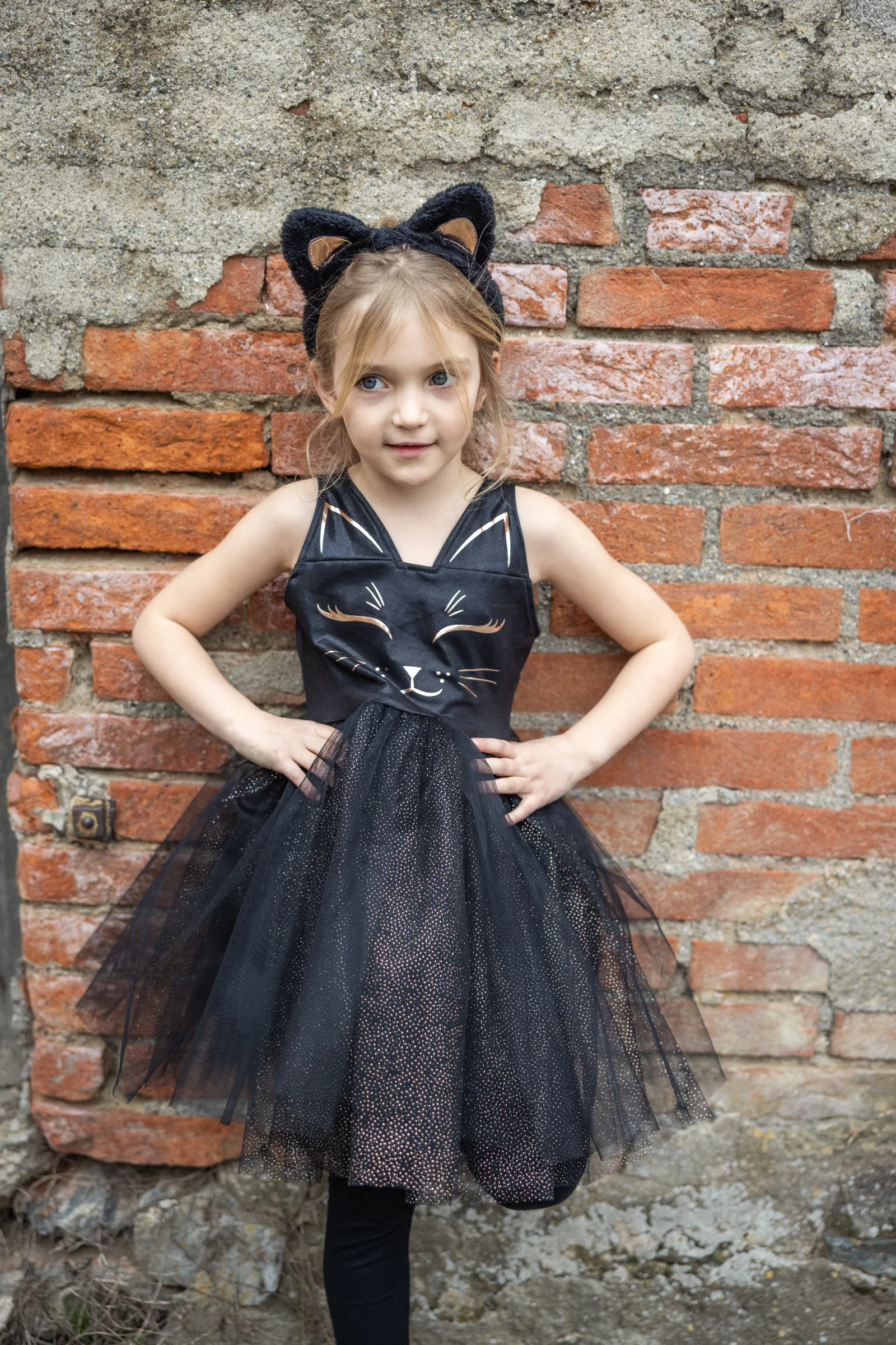 Black Cat Dress & Headpiece - Image 3