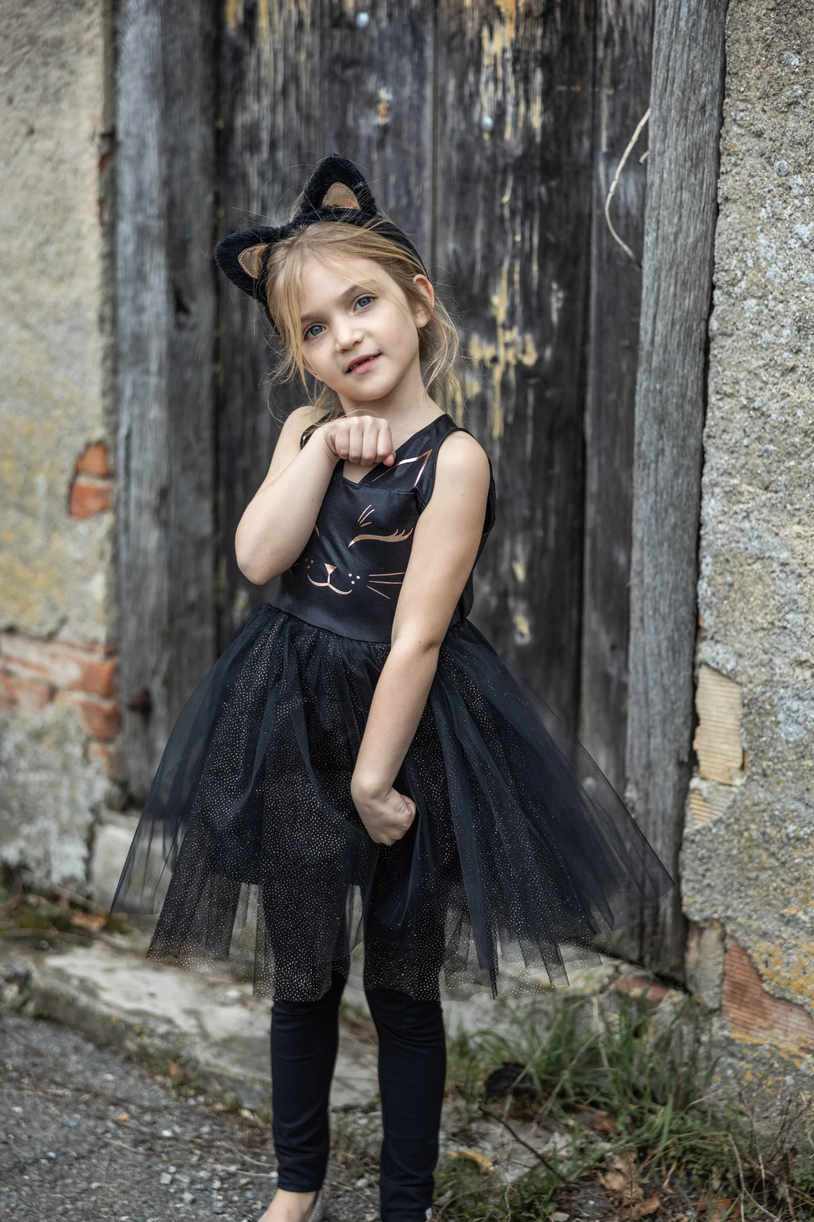 Black Cat Dress & Headpiece - Image 4
