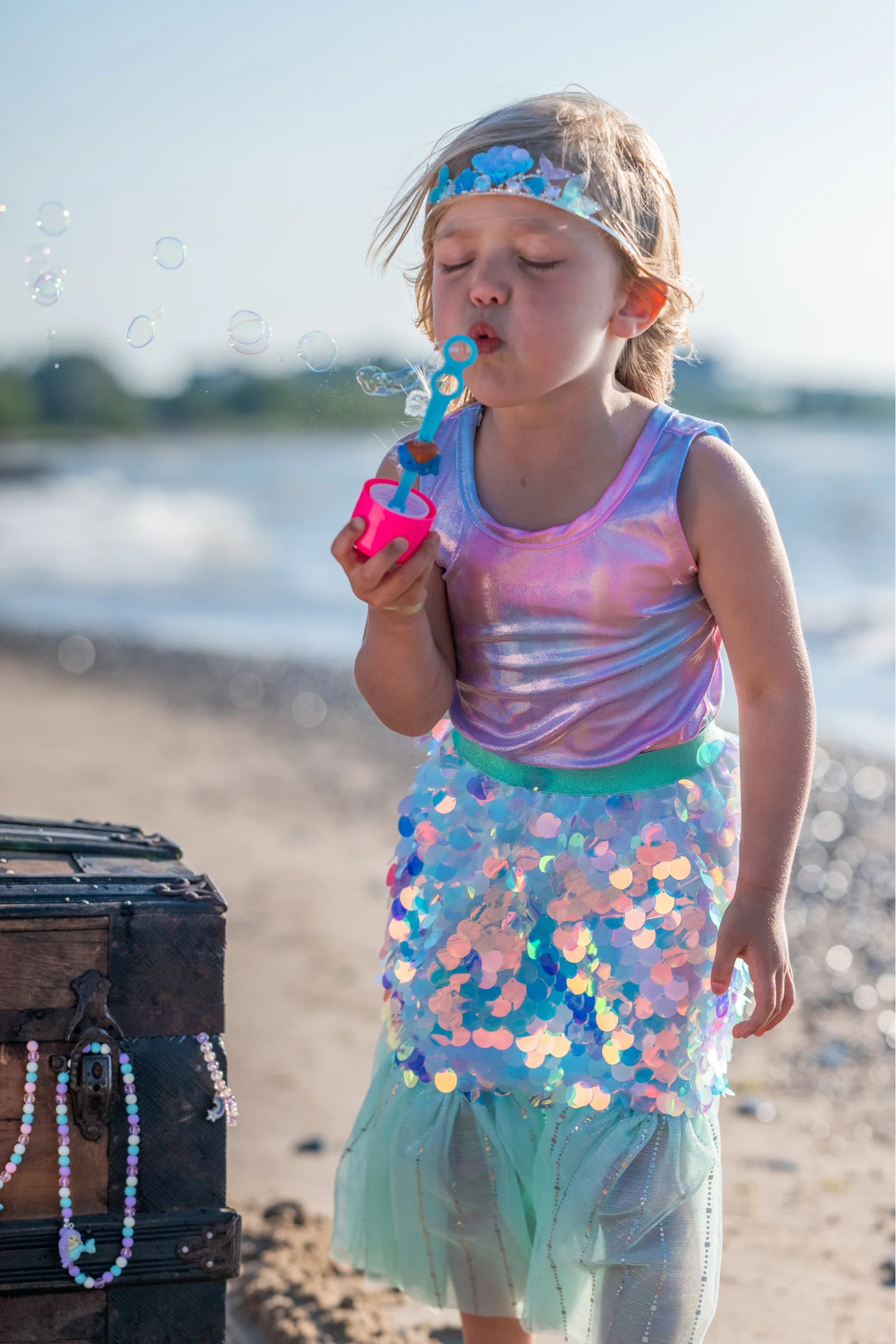 Bling Bling Mermaid Skirt & Hairclip Set - Image 3