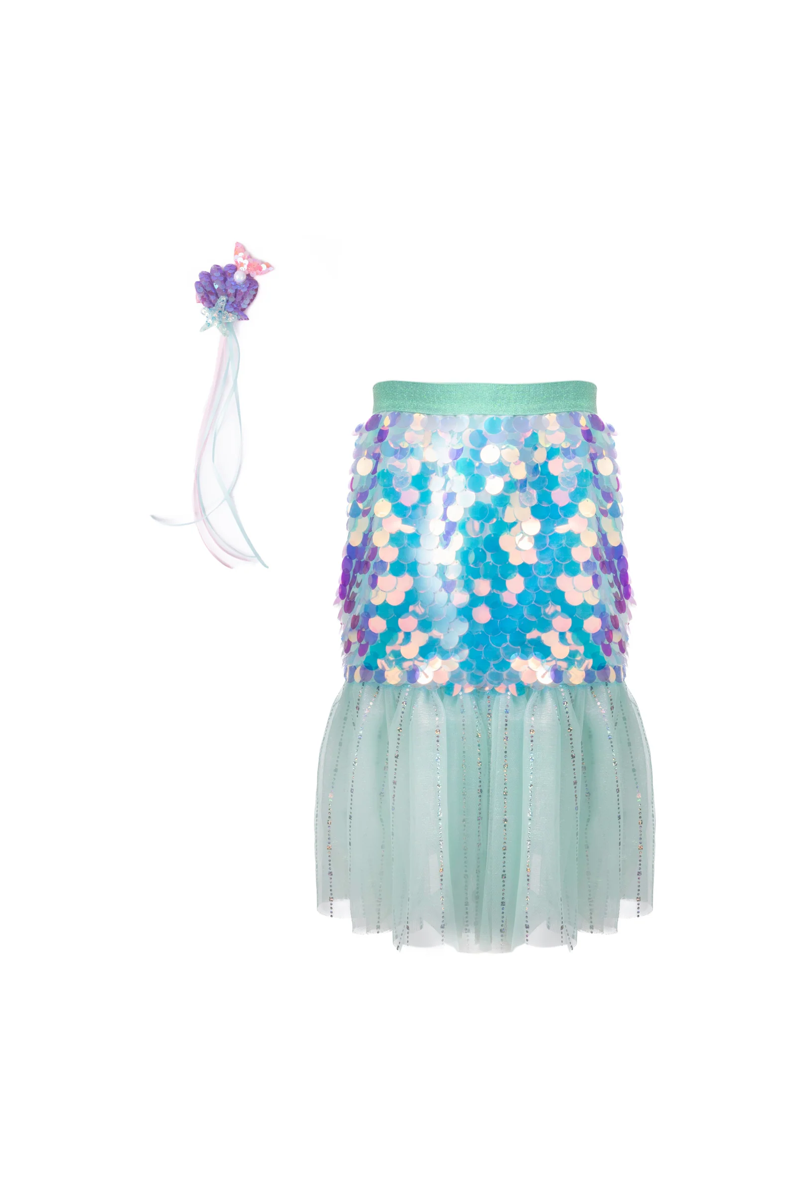 Bling Bling Mermaid Skirt & Hairclip Set - Image 5