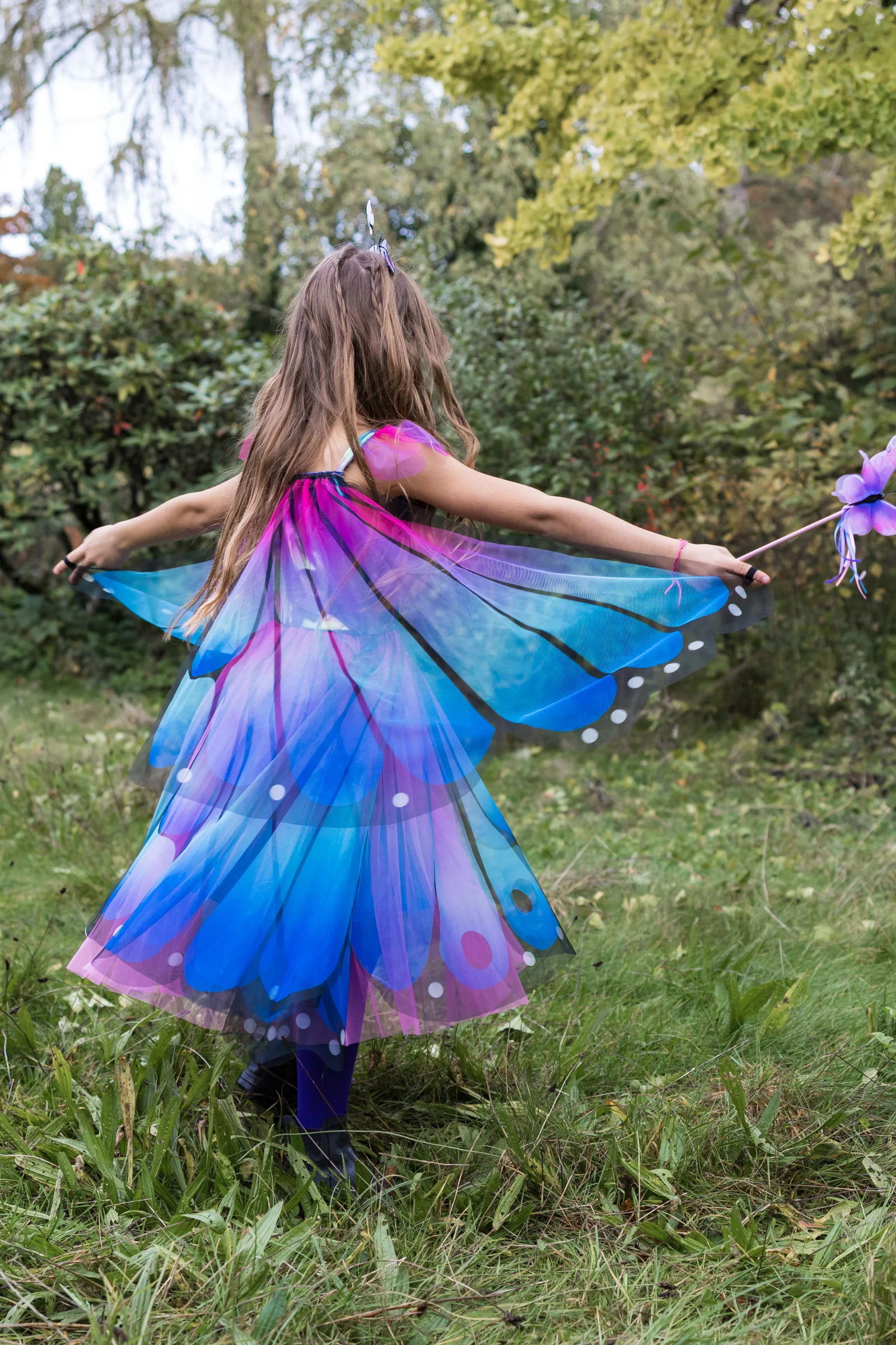 Butterfly Twirl Dress with Wings & Headband - Image 2