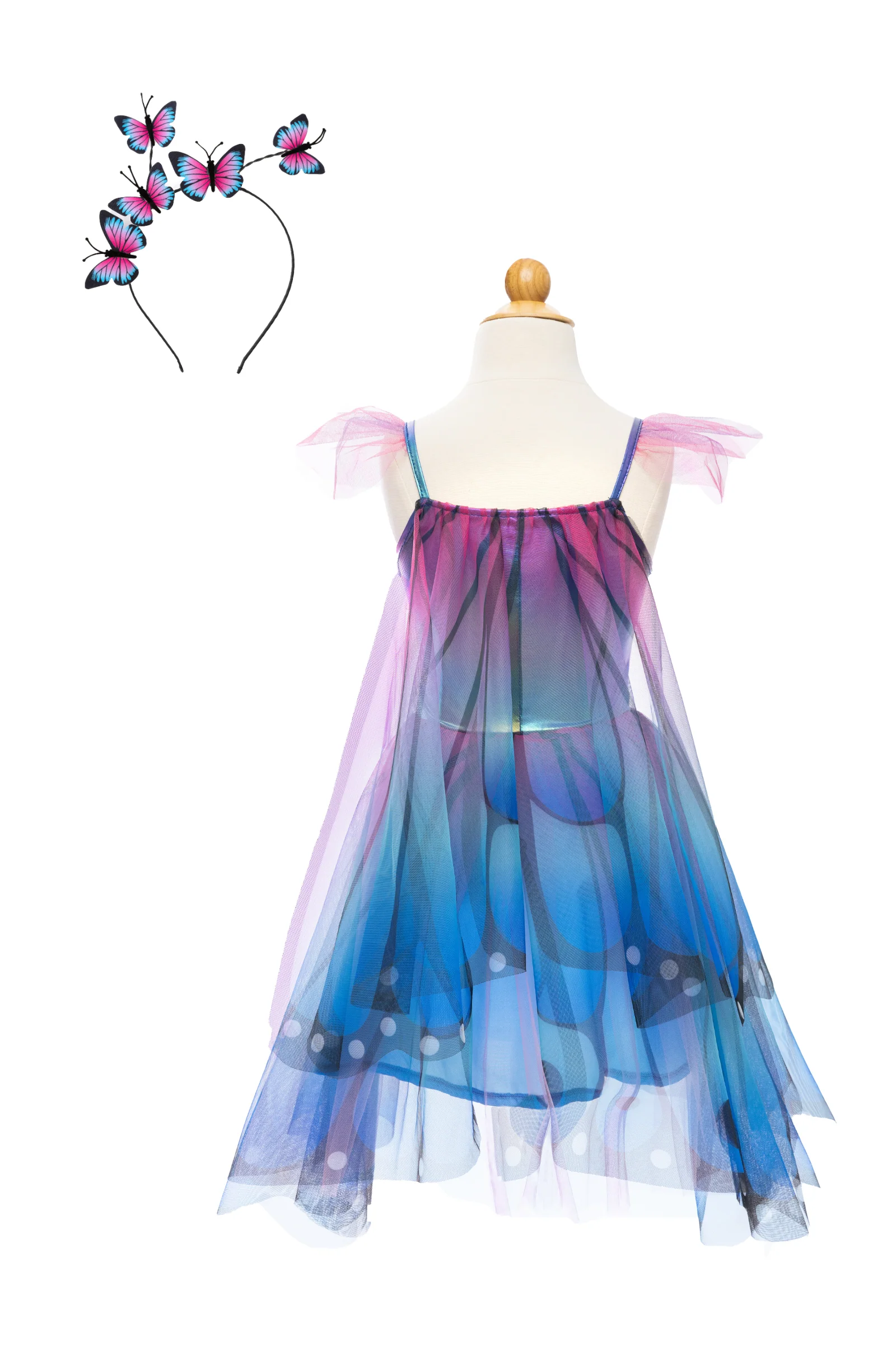 Butterfly Twirl Dress with Wings & Headband - Image 8
