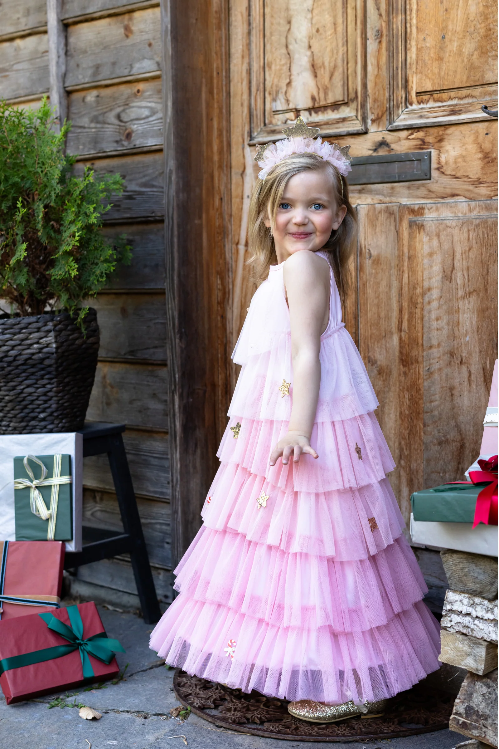 Christmas Tree Dress & Headpiece - Image 2