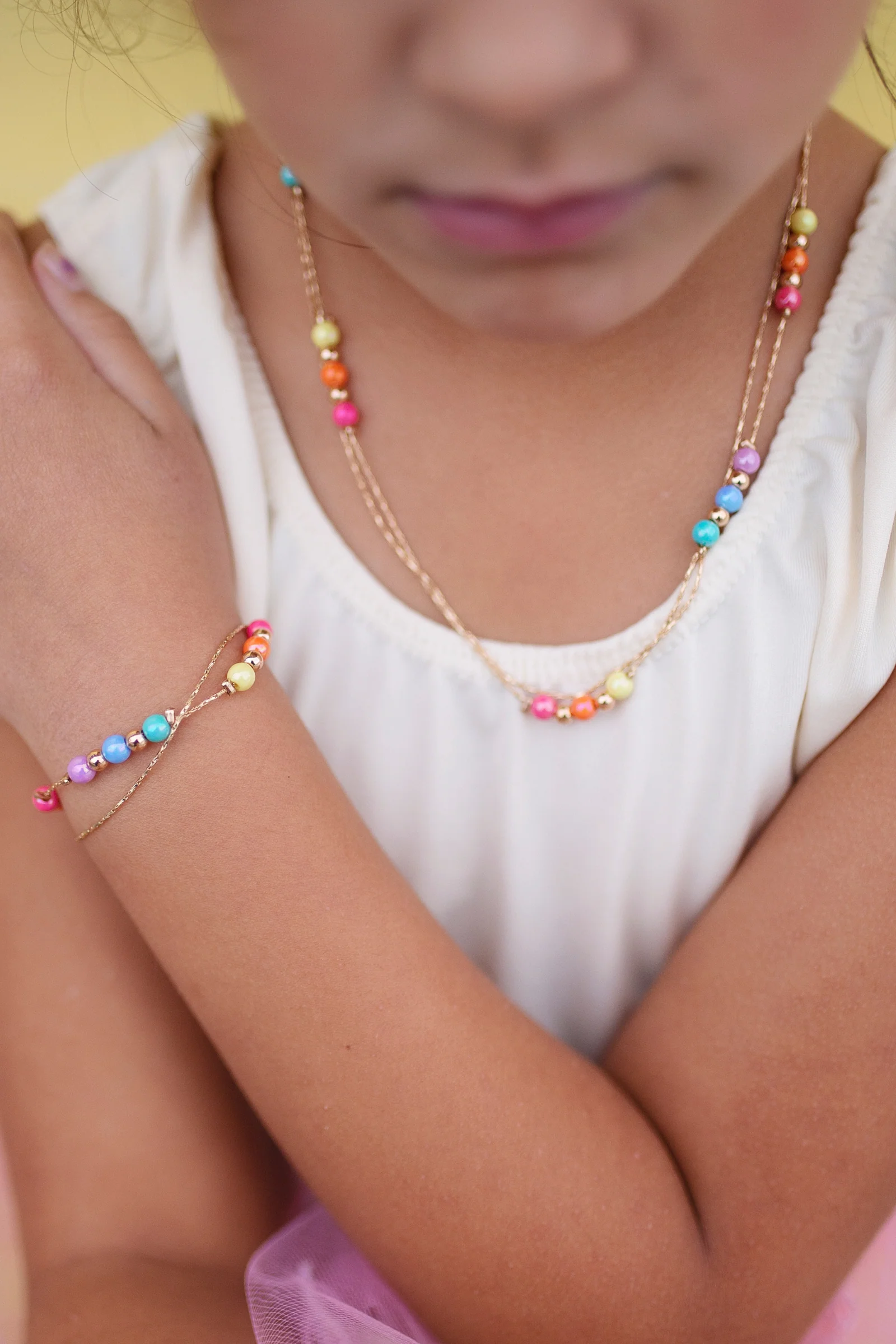 Boutique Golden Rainbow Necklace - Image 3