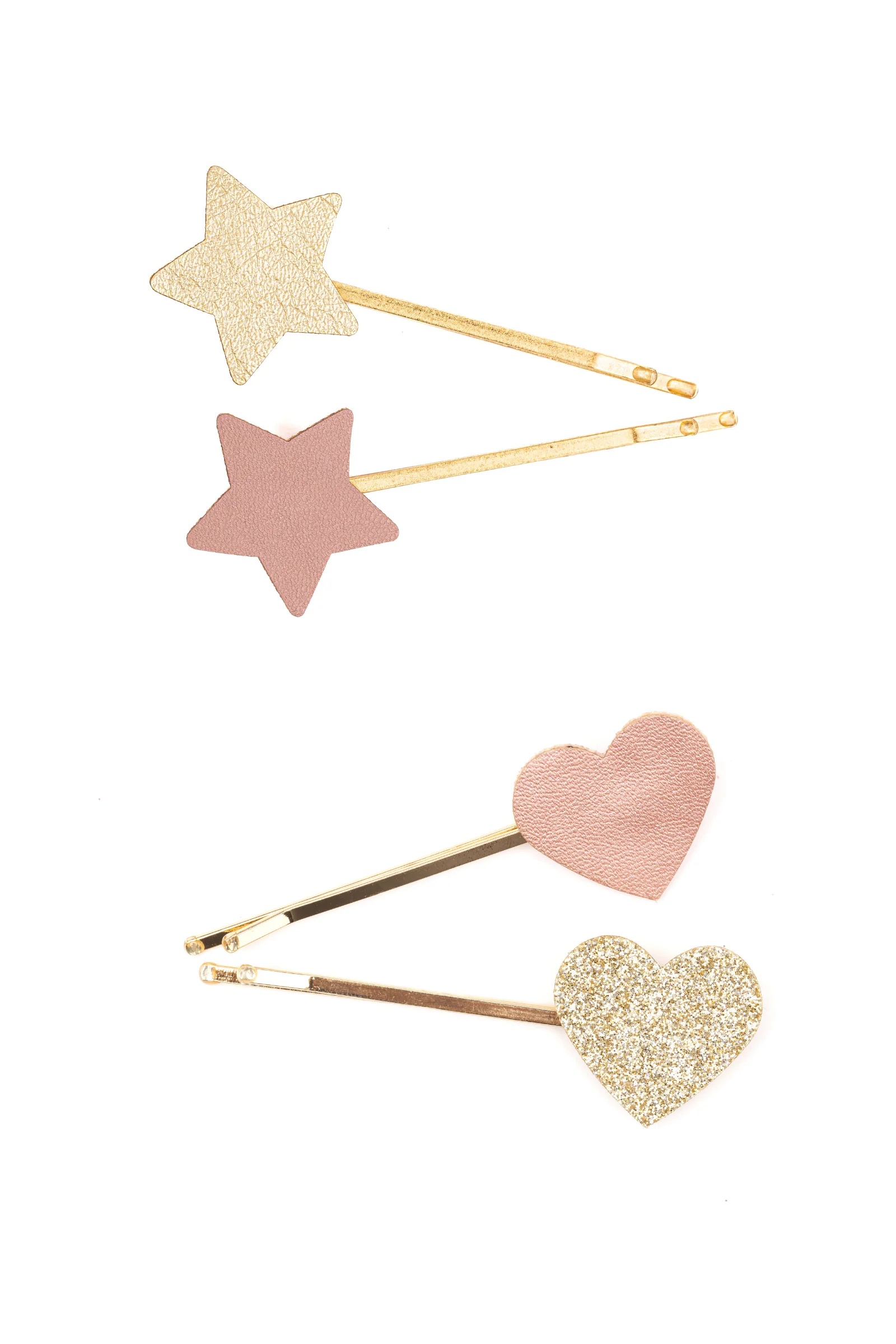 Boutique Matte Star Bobby Hairclips, 2pcs Assorted - Image 2