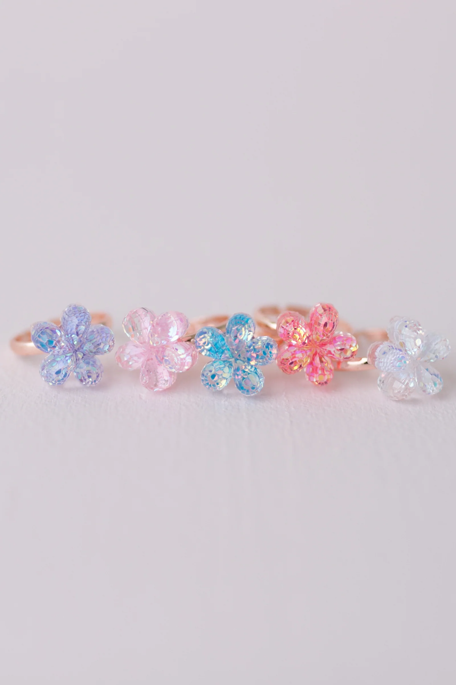 Boutique Shimmer Flower Rings - Image 2