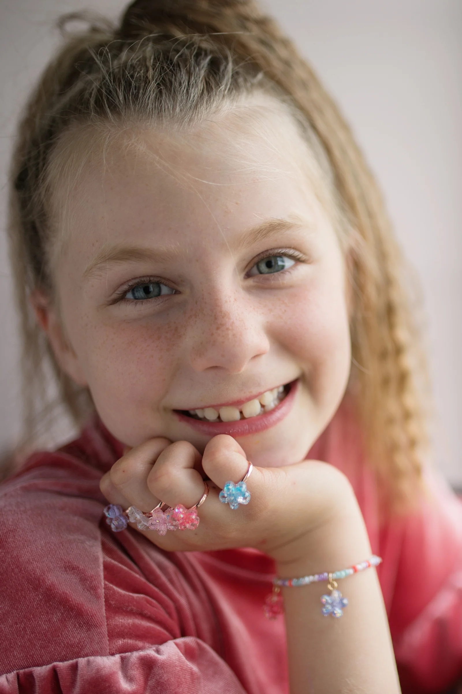 Boutique Shimmer Flower Rings - Image 3