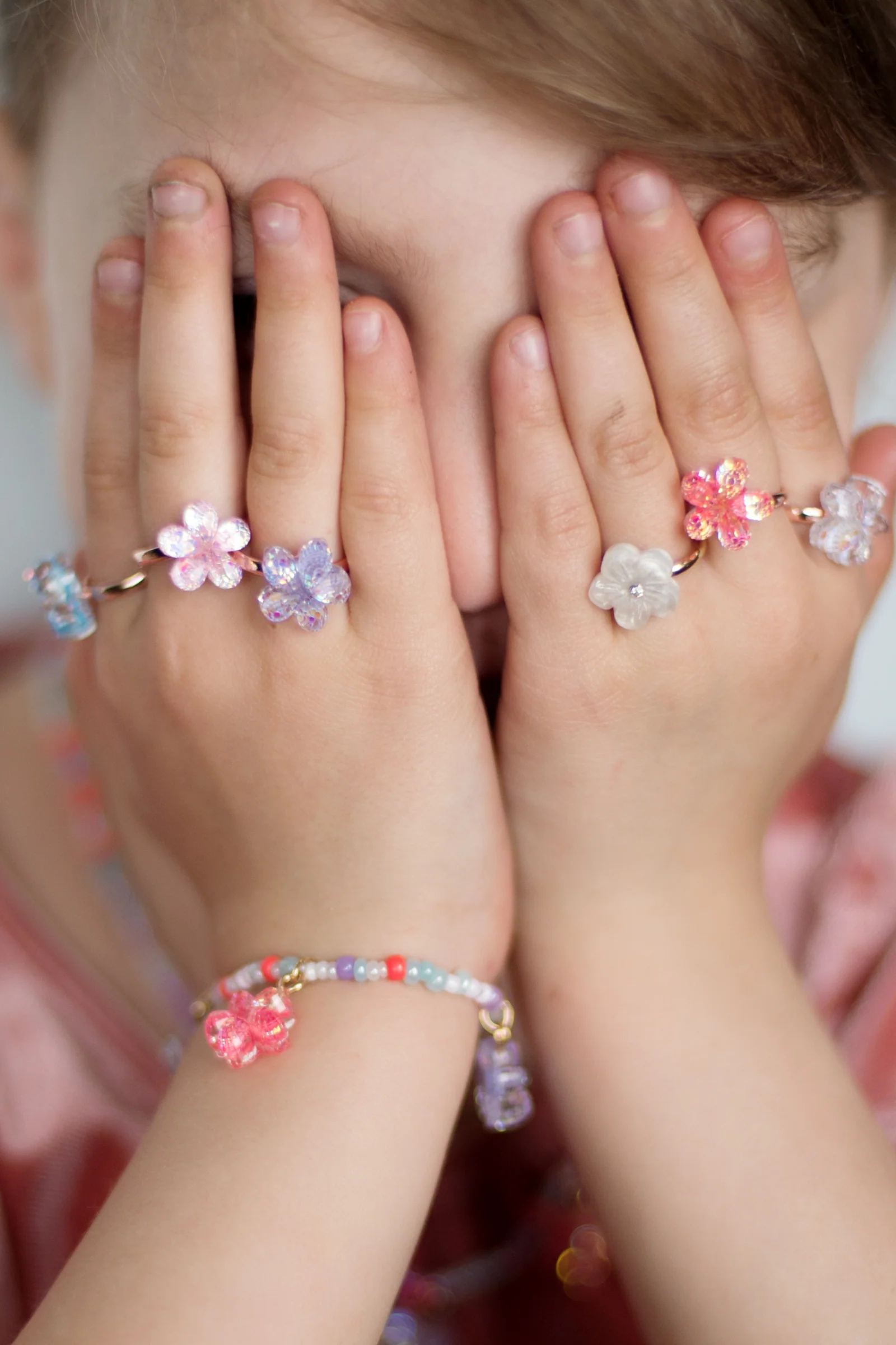 Boutique Shimmer Flower Rings - Image 4