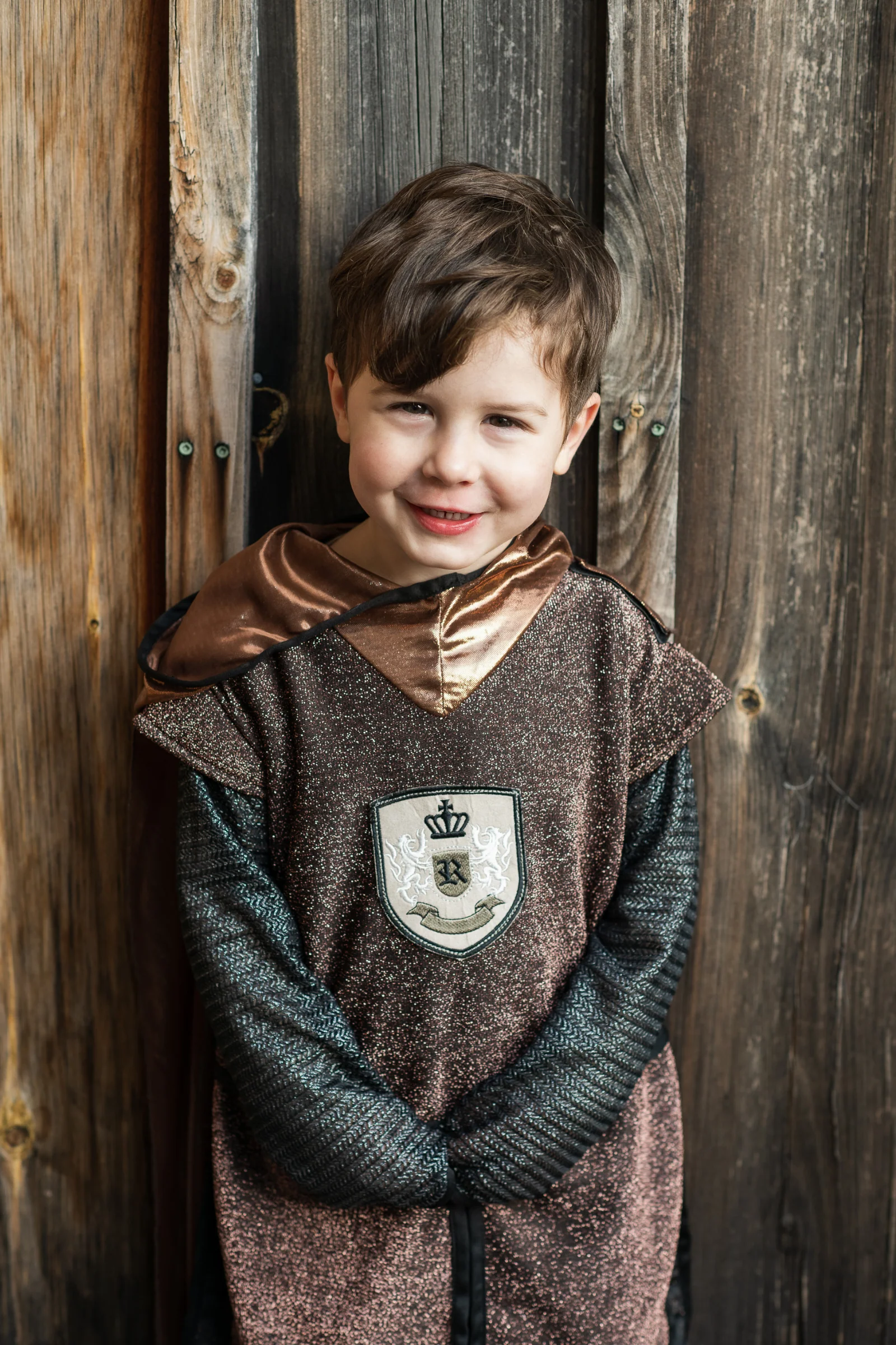 Brilliant Copper Knight Tunic with Cape - Image 3