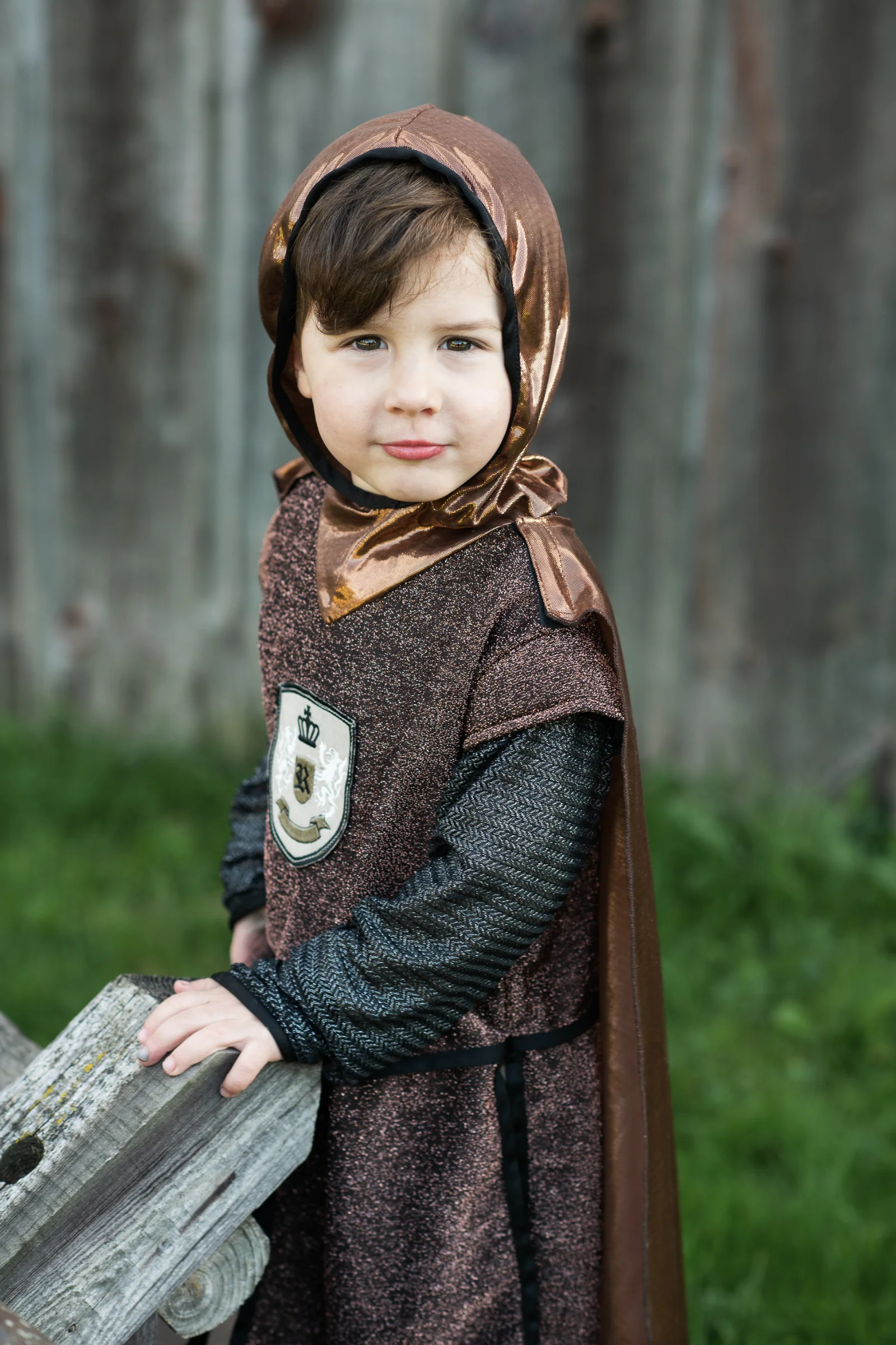 Brilliant Copper Knight Tunic with Cape - Image 4