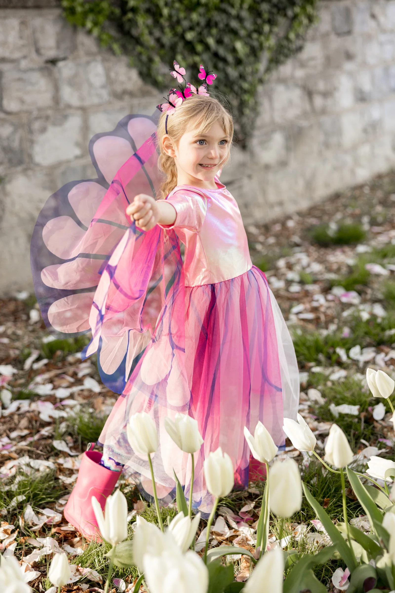 Butterfly Twirl Dress with Wings - Image 3