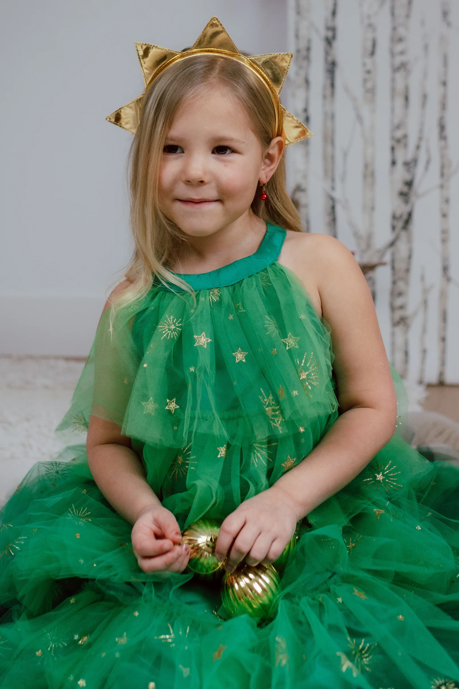 Christmas Tree Dress with Headpiece - Image 3