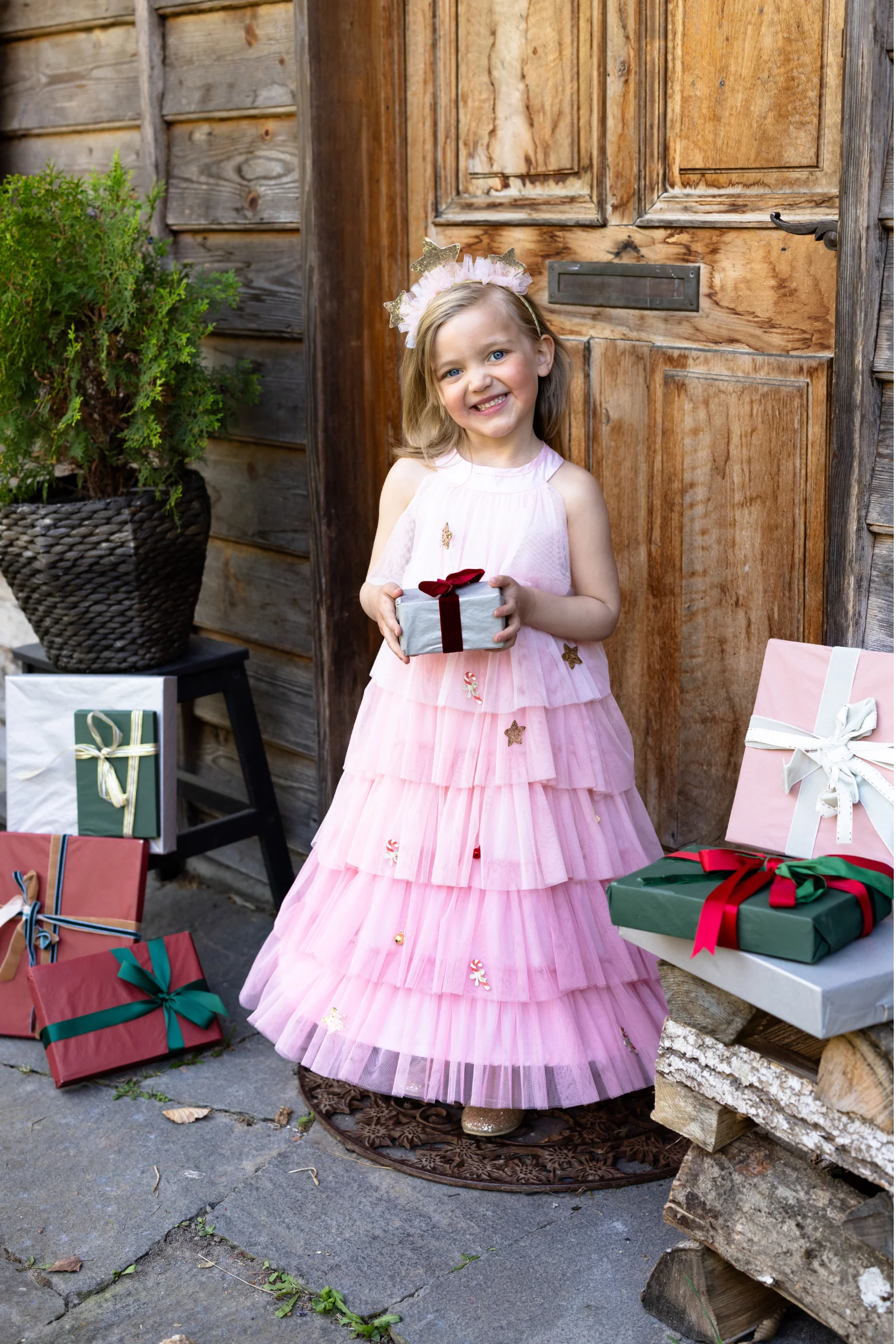 Christmas Tree Dress with Headpiece - Image 6