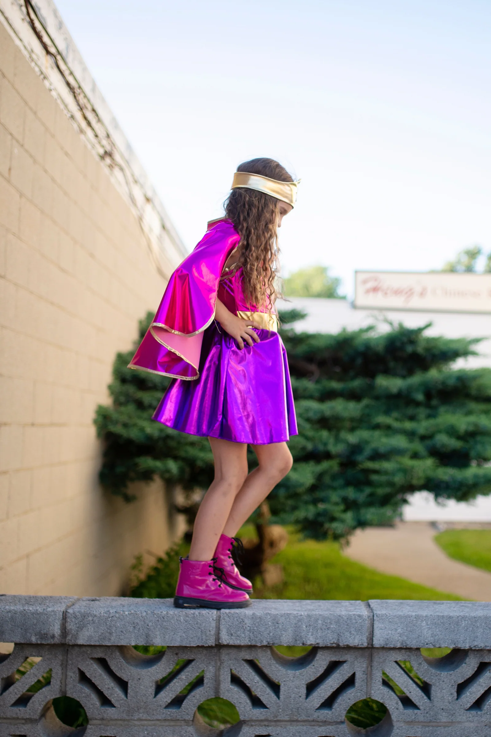 Superhero Star Dress, Cape & Headpiece - Image 5