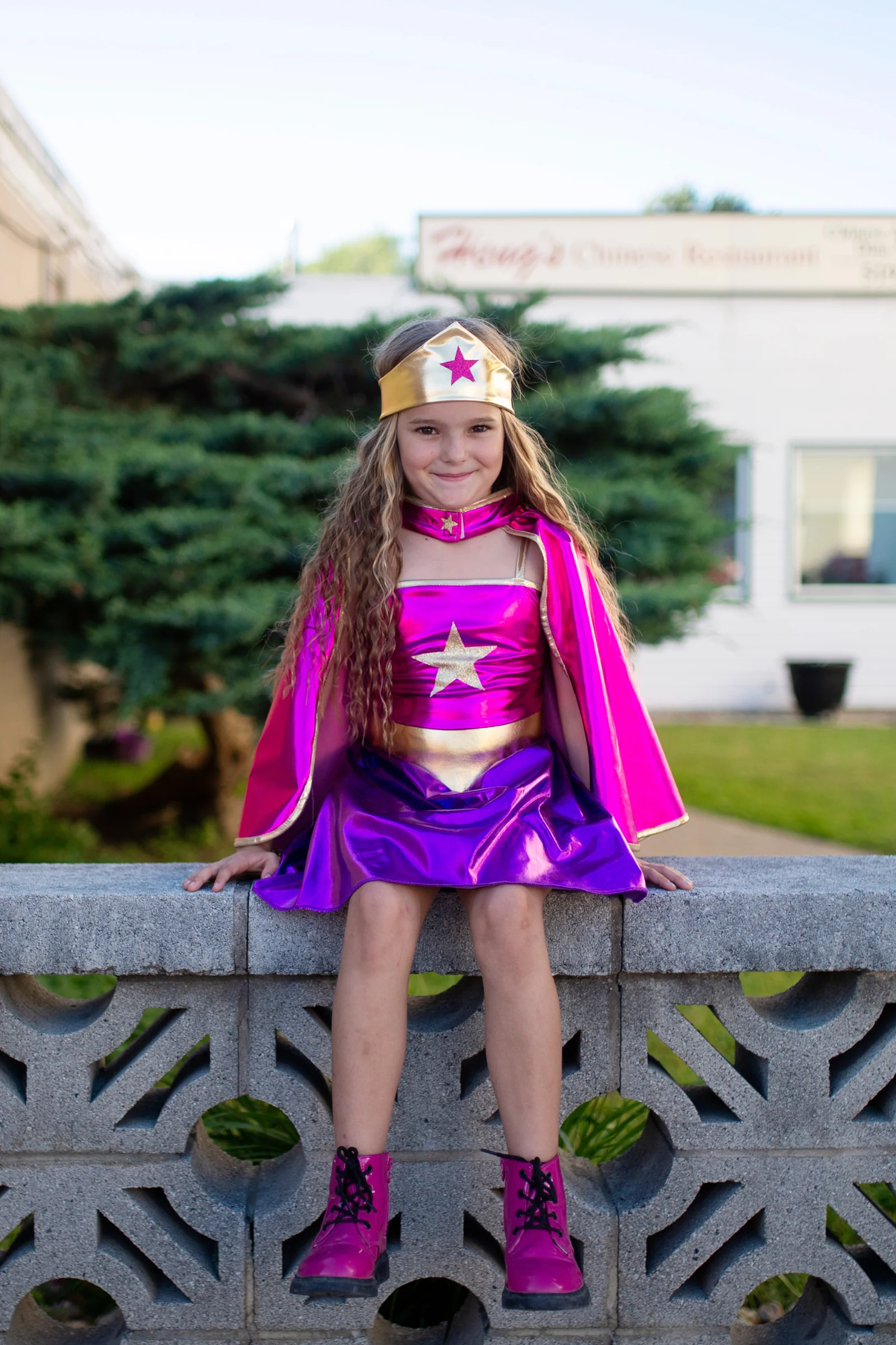 Superhero Star Dress, Cape & Headpiece - Image 7