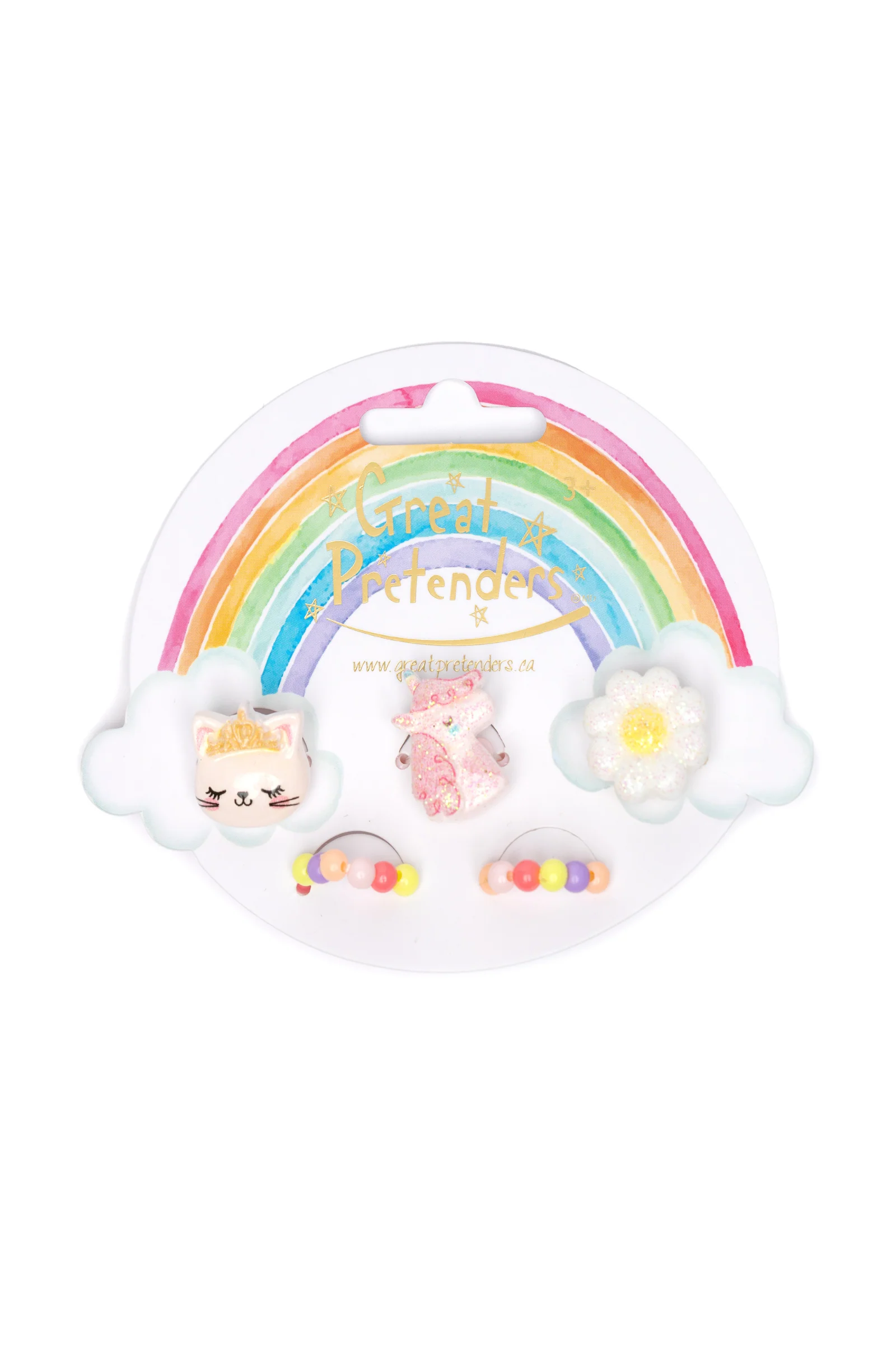 Flower, Kitty, Unicorn Elastic Ring Set - Image 2