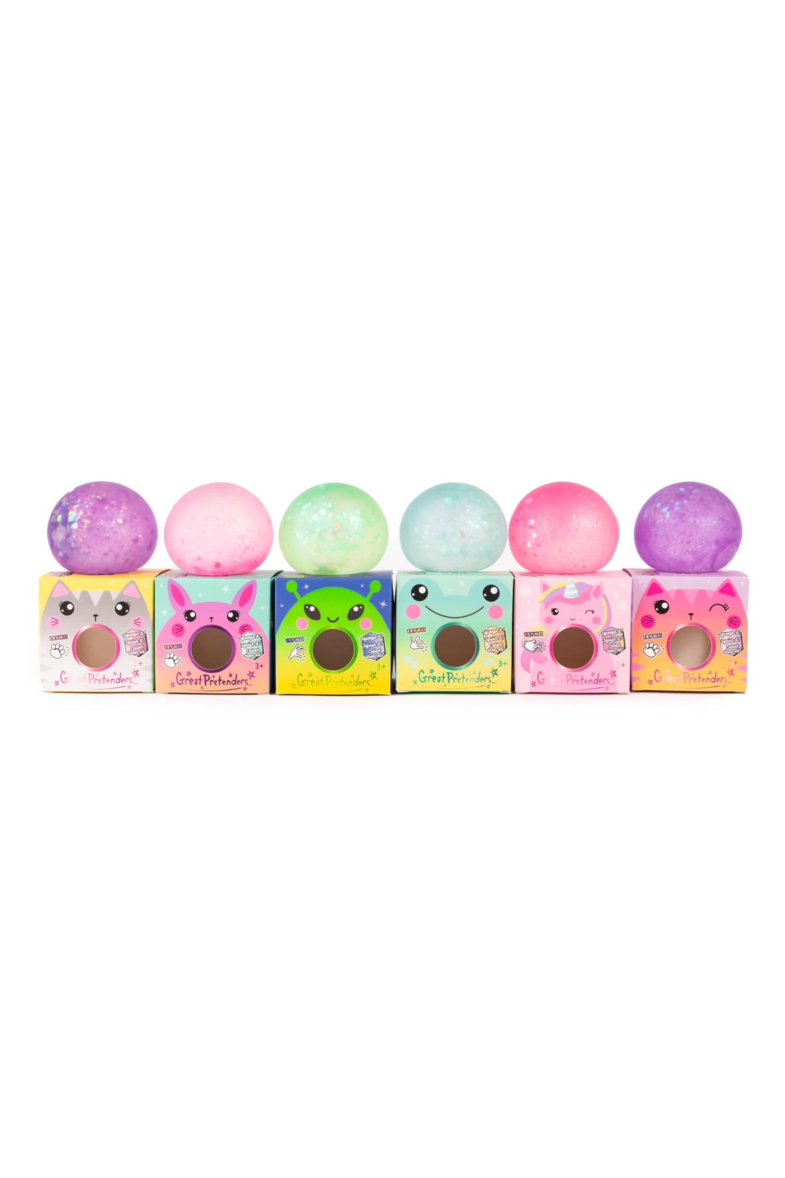 Glitterally Amazing Squishy Balls, 6pcs, Assorted - Image 5