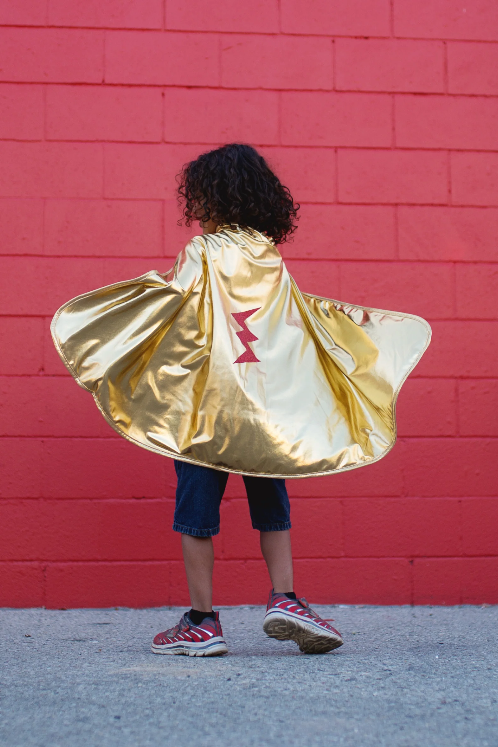Gold and Red Reversible Wonder Cape - Image 5