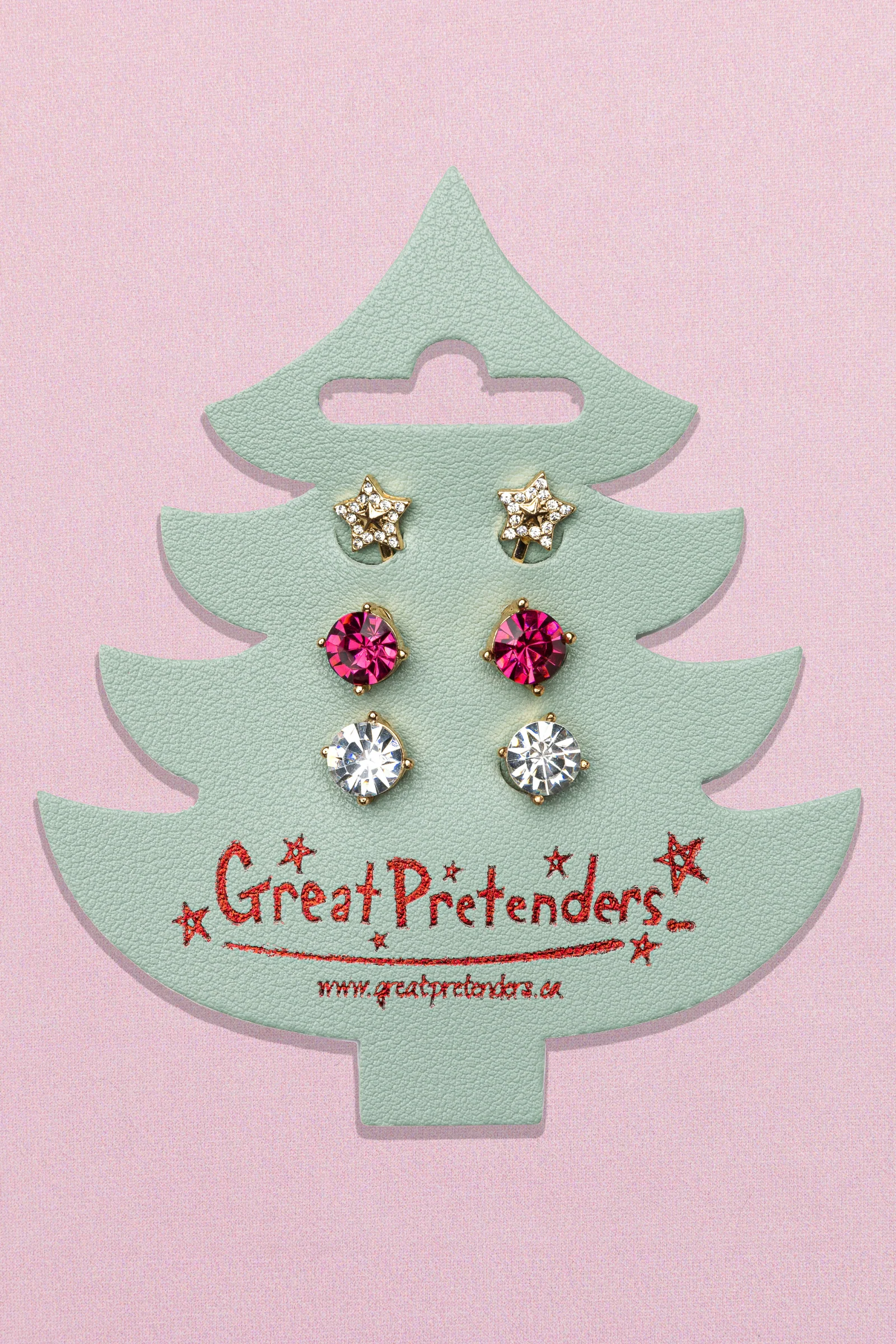 Holiday Pleather Tree Clip on Earrings - Image 3
