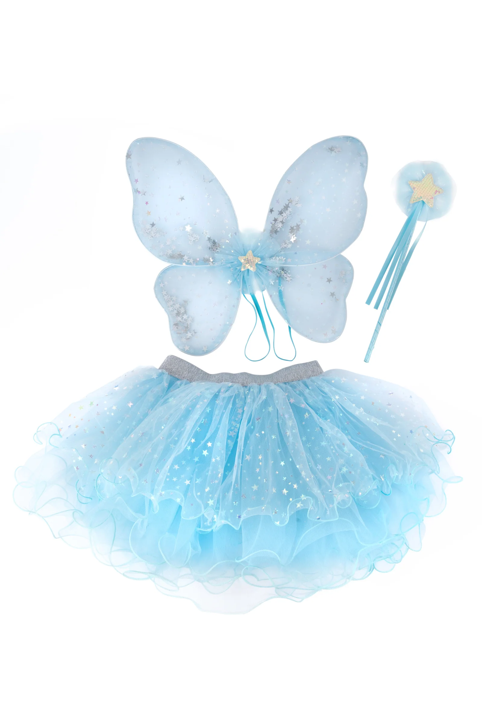 Iridescent Celestrial Fairy Wings, Tutu, Wand - Image 4