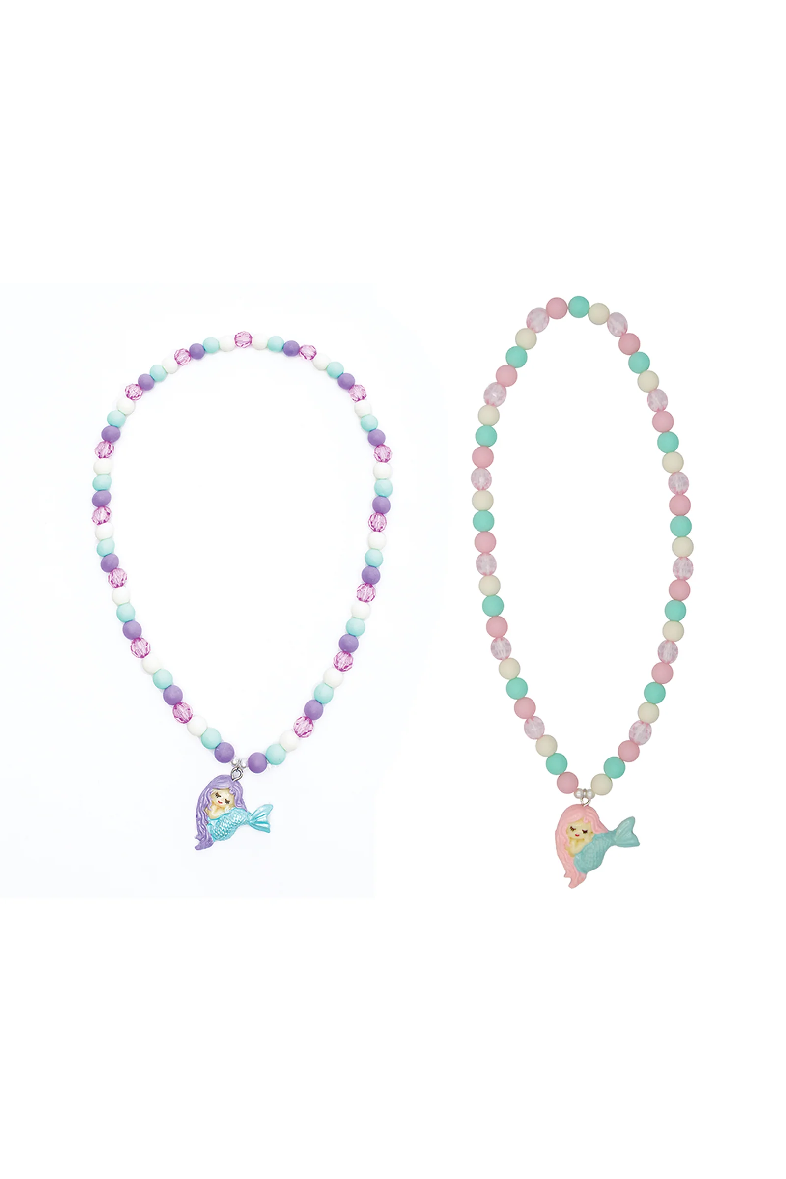 Matte Mermaid Necklaces, 2pcs Assorted - Image 2
