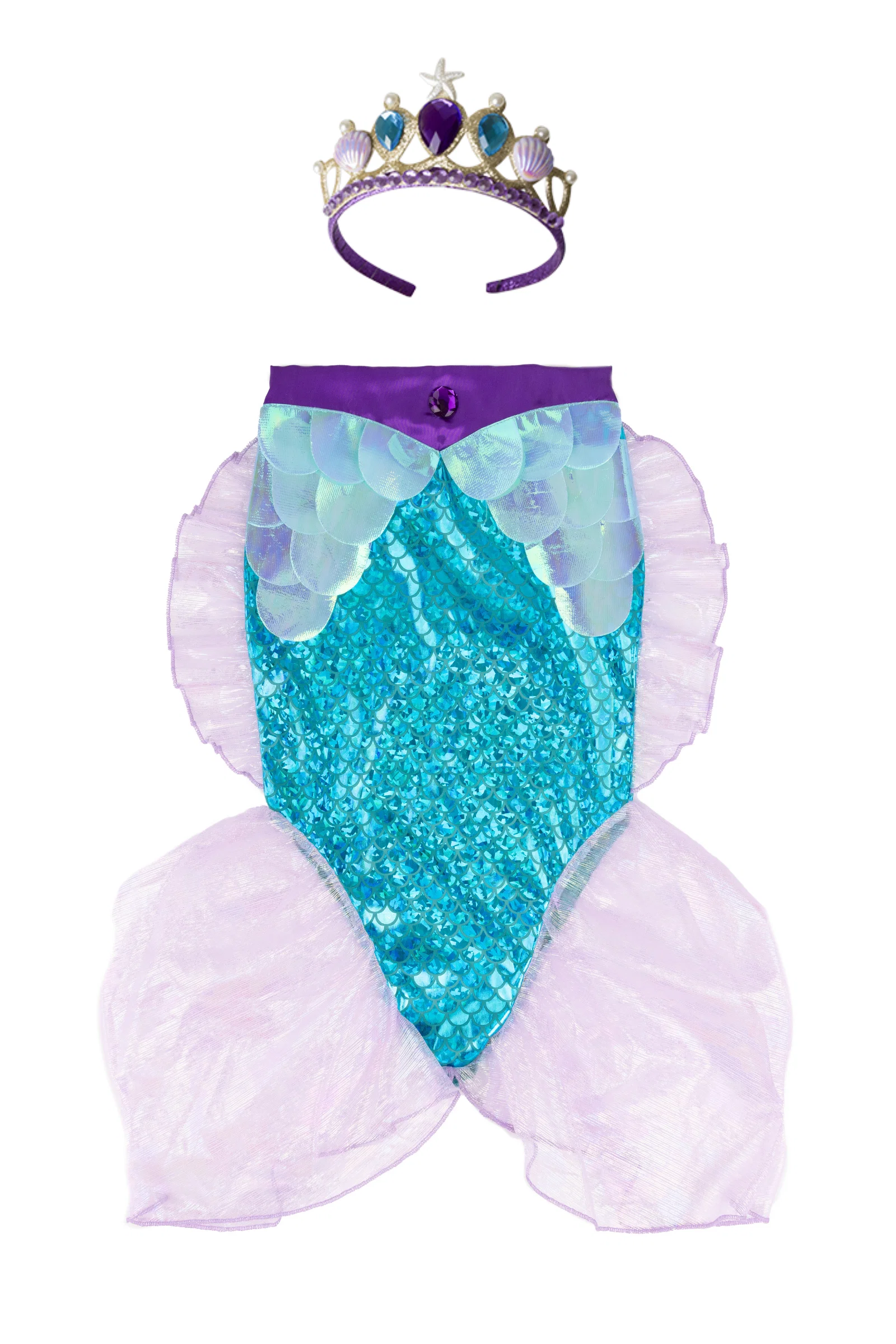 Mermaid Glimmer Skirt Set with Headband - Image 12