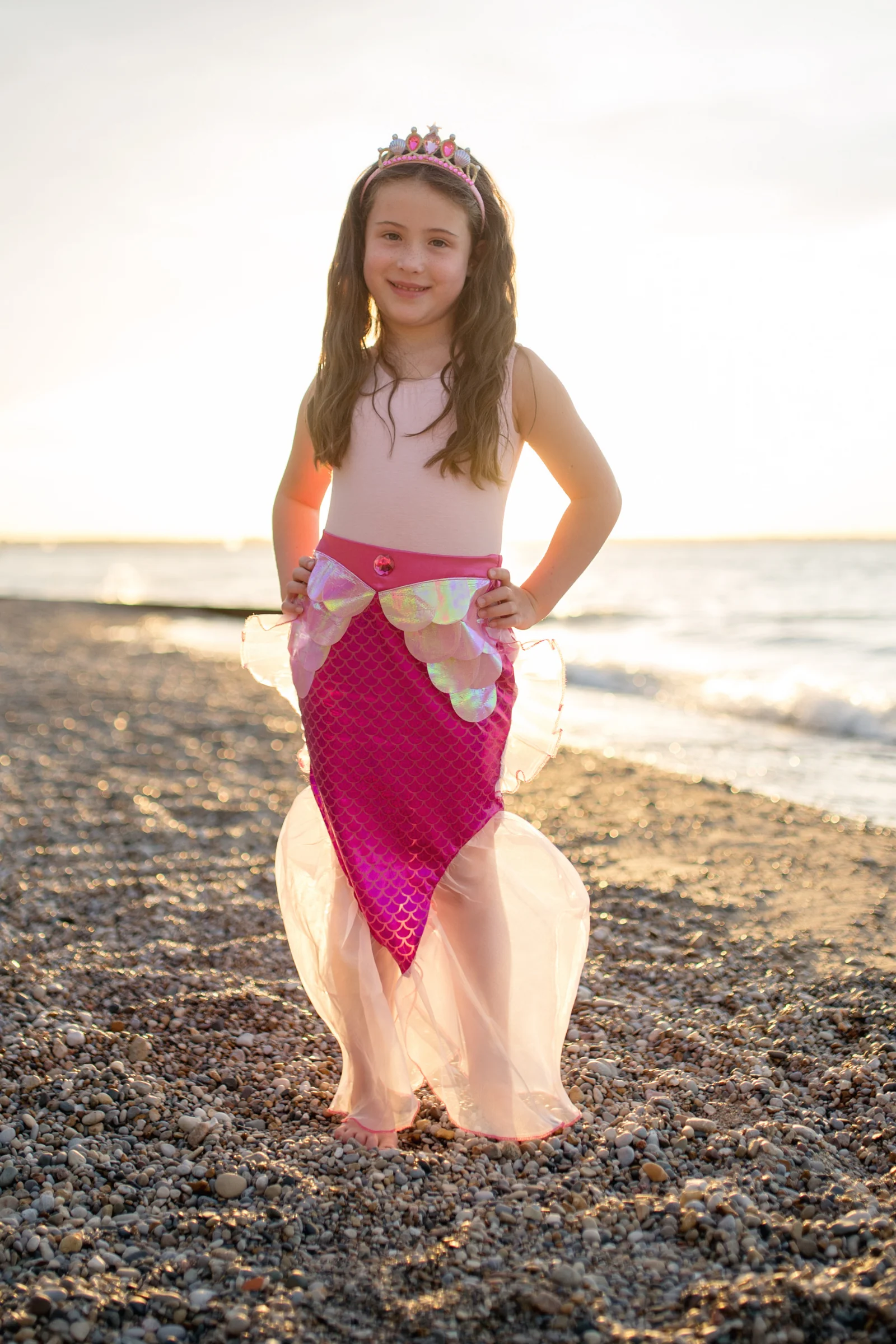 Mermaid Glimmer Skirt Set with Headband - Image 4