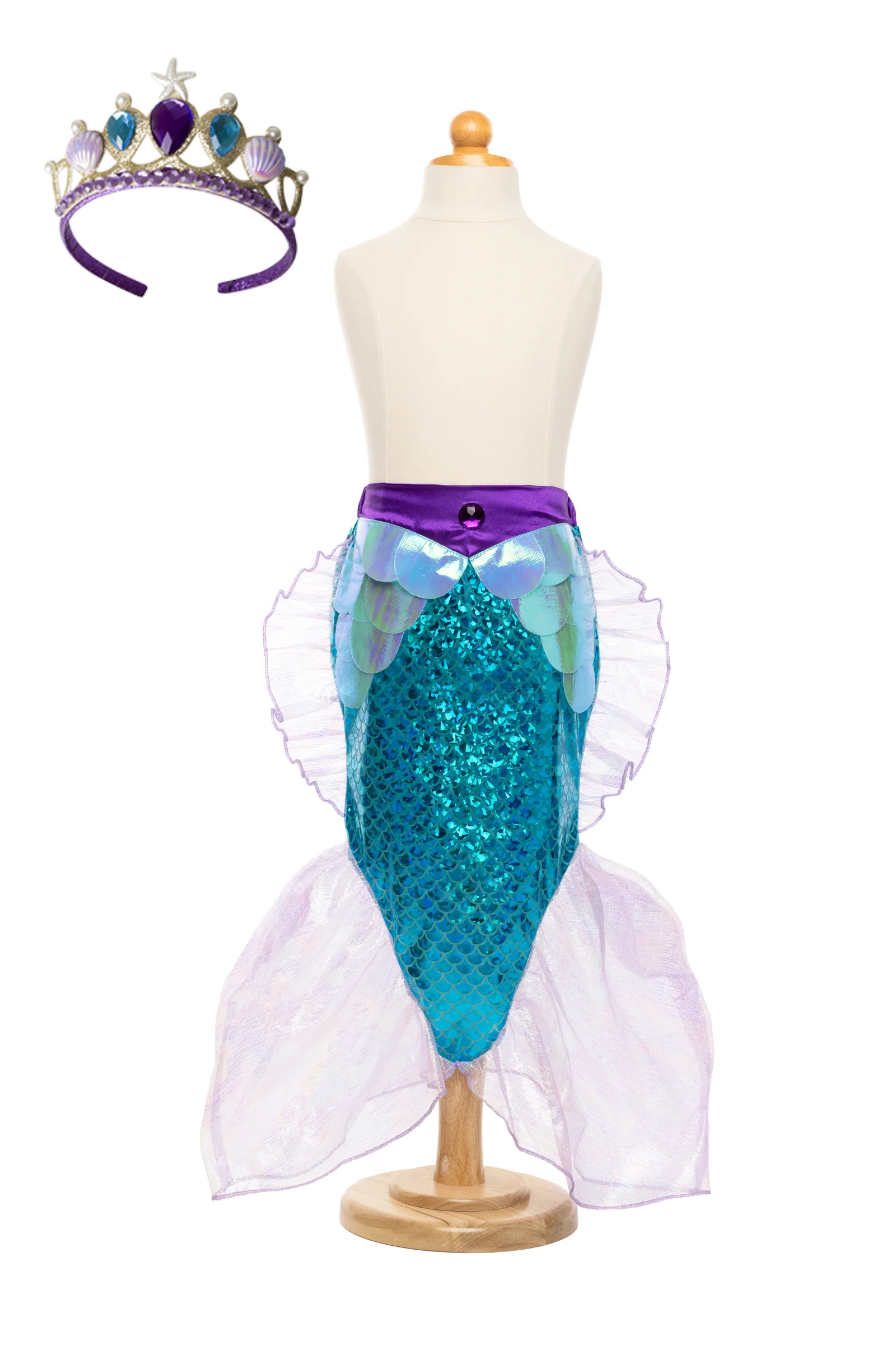 Mermaid Glimmer Skirt Set with Headband - Image 8