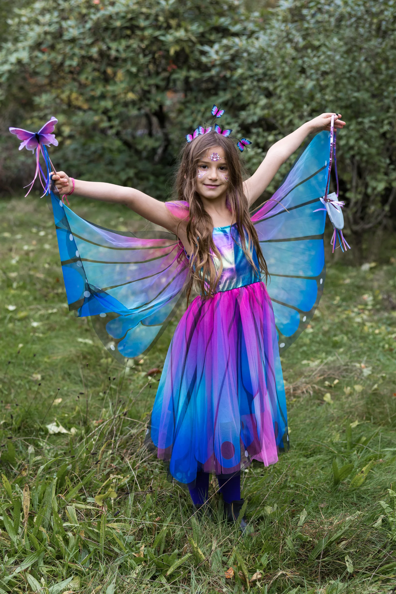 Butterfly Twirl Dress with Wings & Headband - Image 5