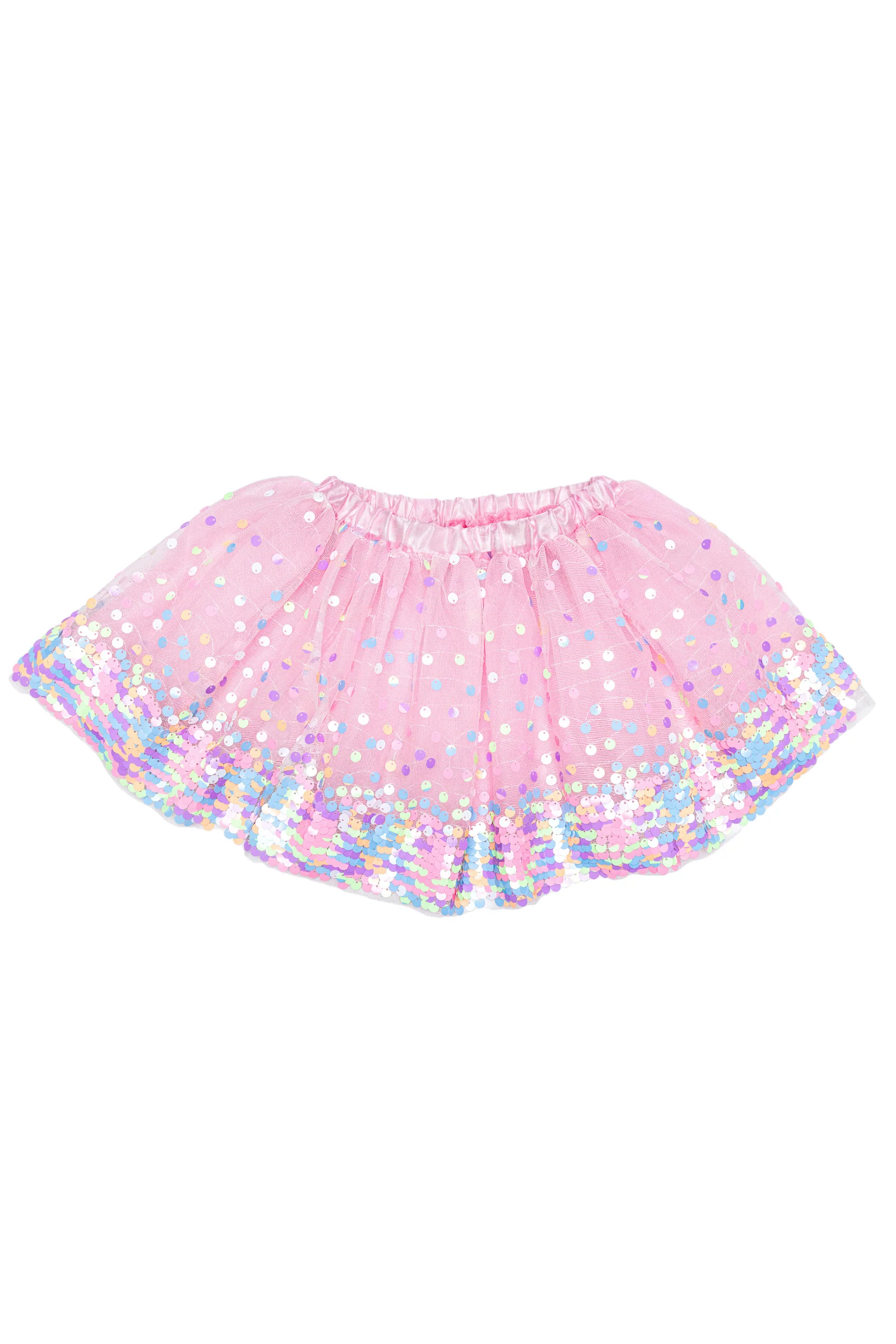 Neon Pink Party Fun Sequins Skirt - Image 4
