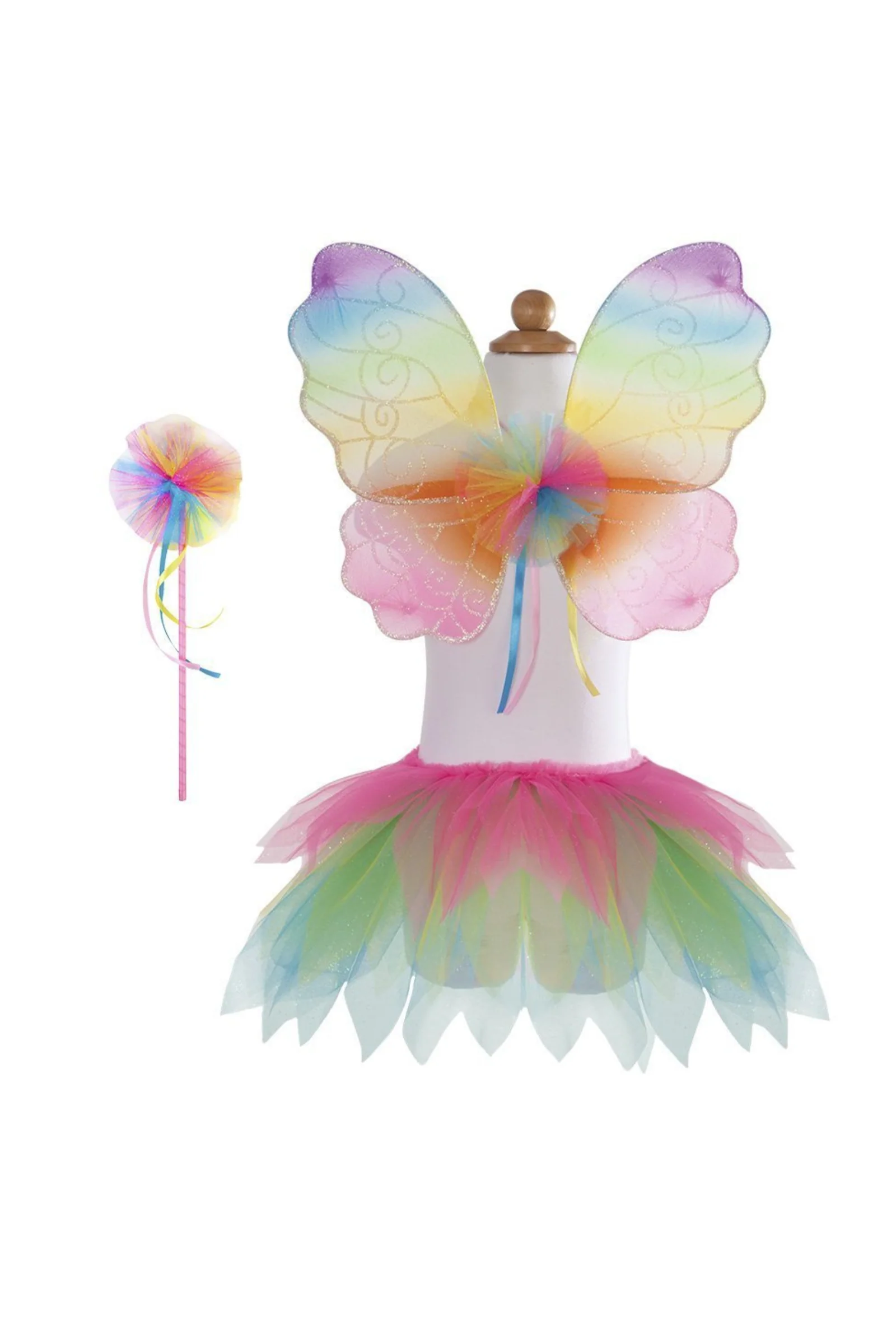 Neon Rainbow Skirt Wings and Wand Set - Image 3