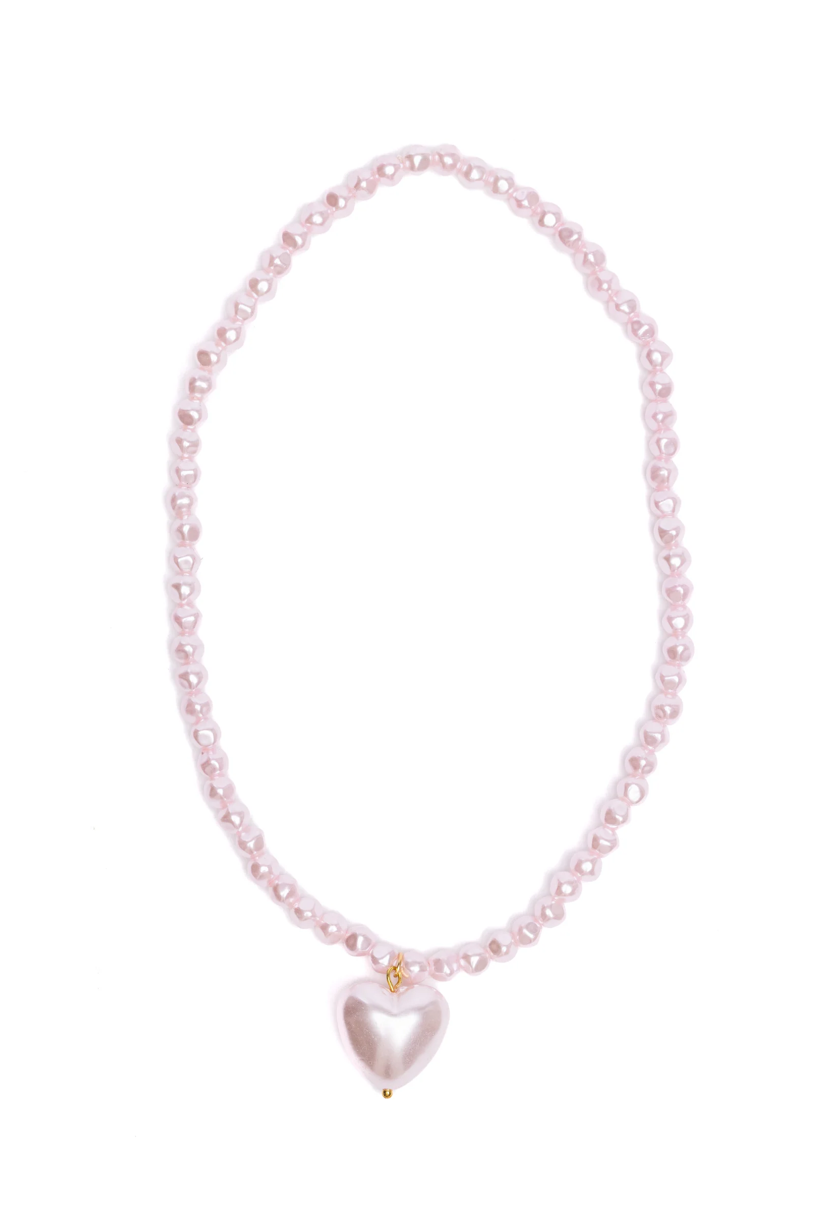 Pink Pearl Heart Necklace - Image 3