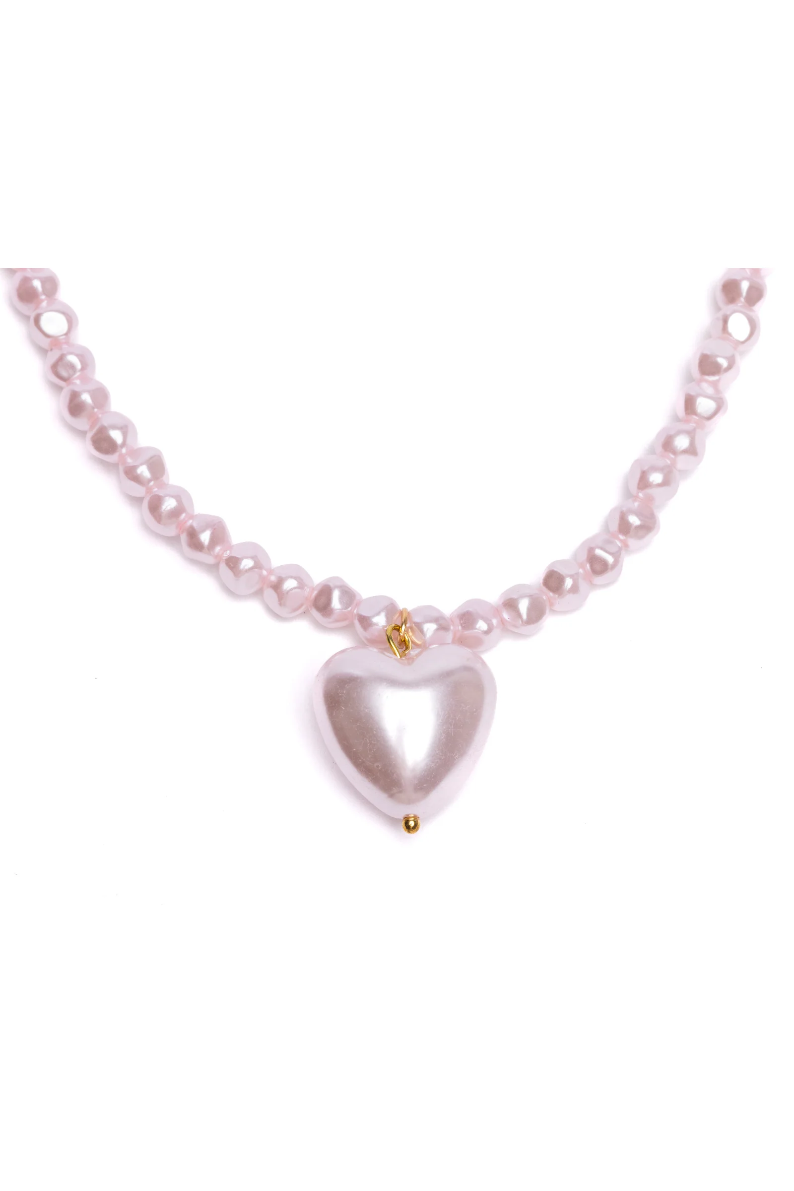 Pink Pearl Heart Necklace - Image 4