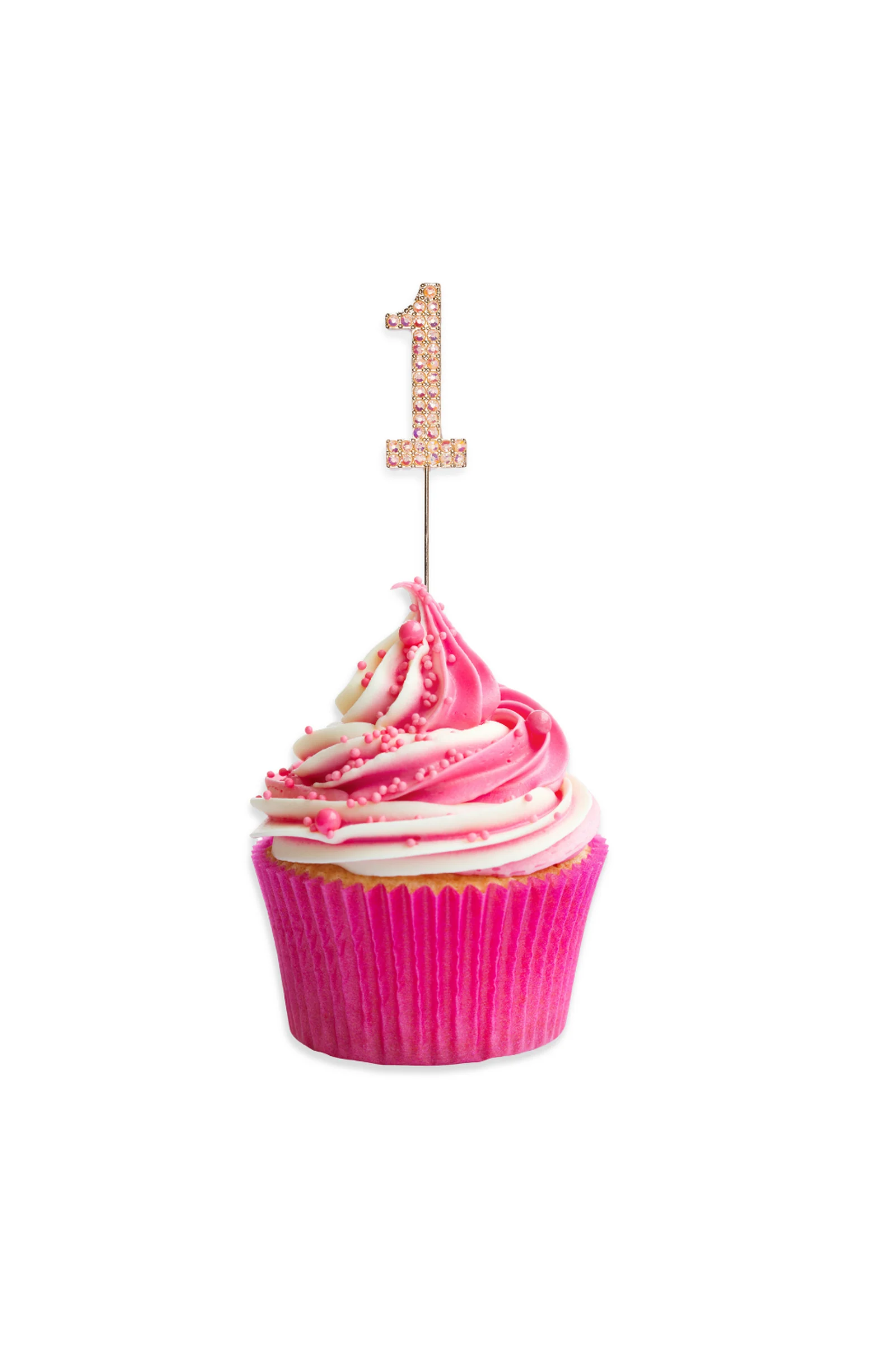 Pink Rhinestone Cake Topper Numbers - Image 5