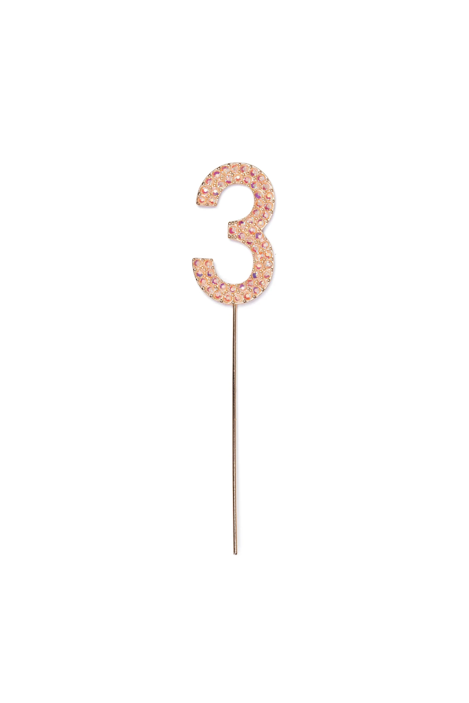 Pink Rhinestone Cake Topper Numbers - Image 8