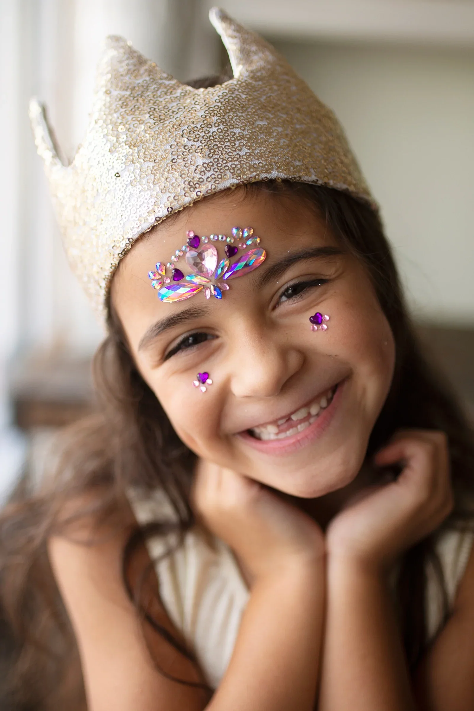 Precious Sequins "Gold" Cape & Crown Bundle - Image 3