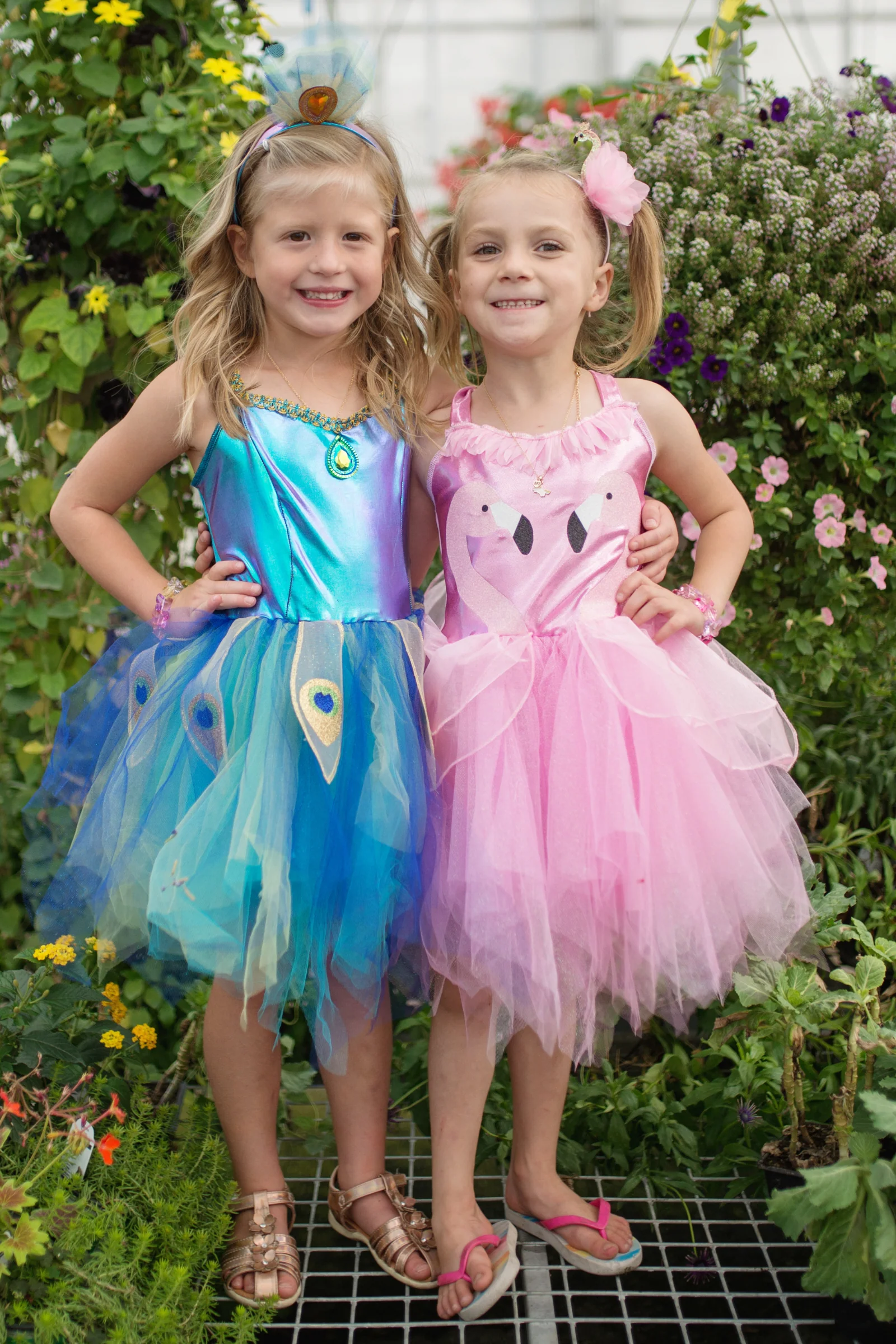 Pretty Peacock Dress & Headband - Image 3