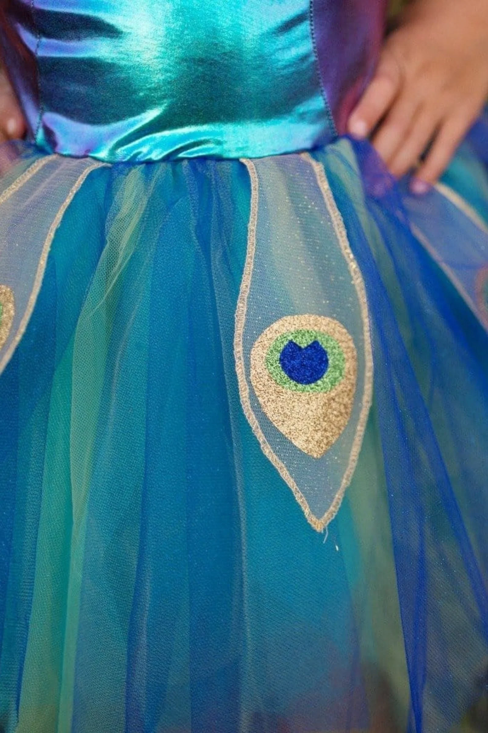Pretty Peacock Dress & Headband - Image 6