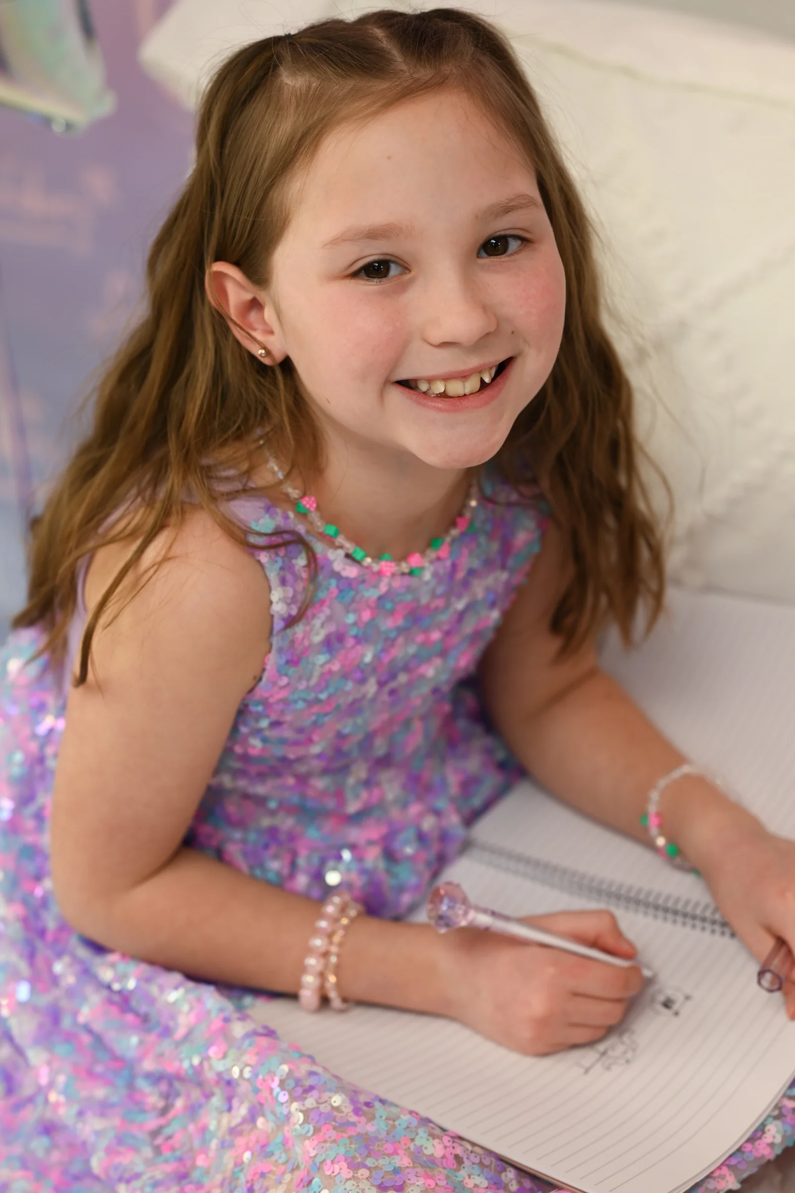 Purple Party Sequins Dress - Image 3