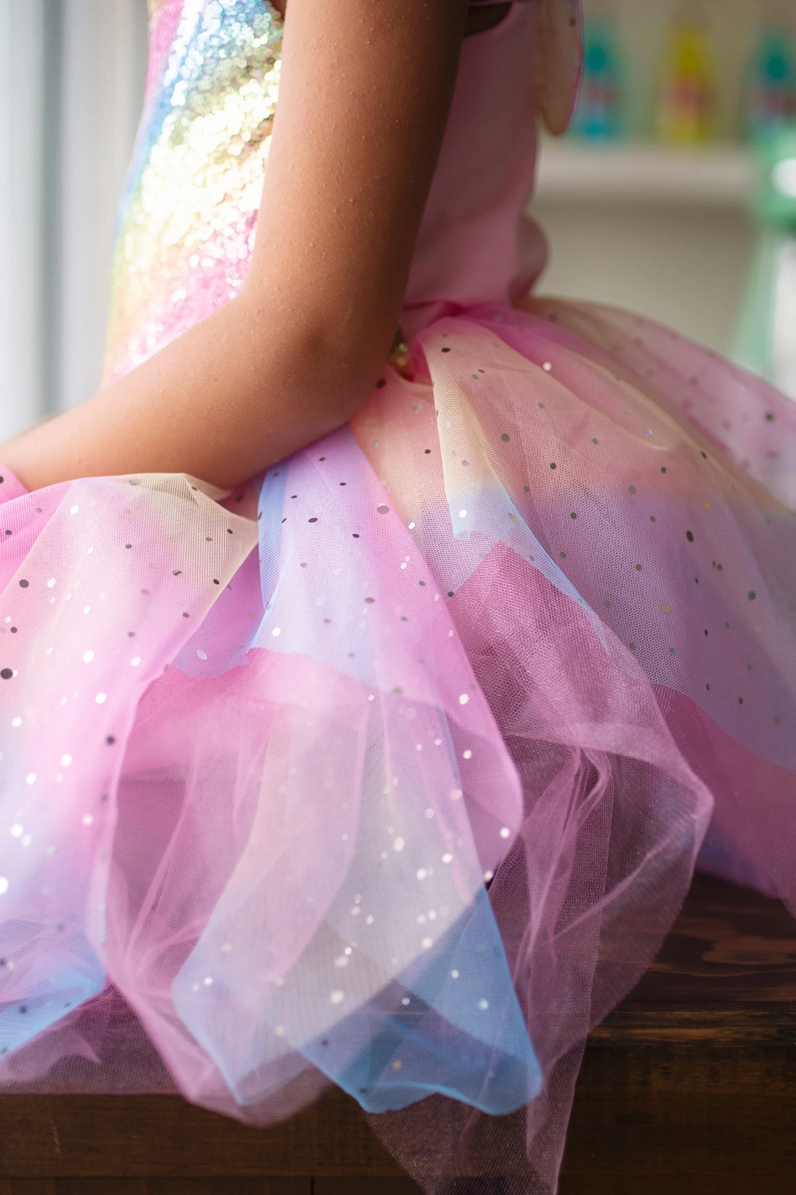 Rainbow Fairy Dress & Wings - Image 4