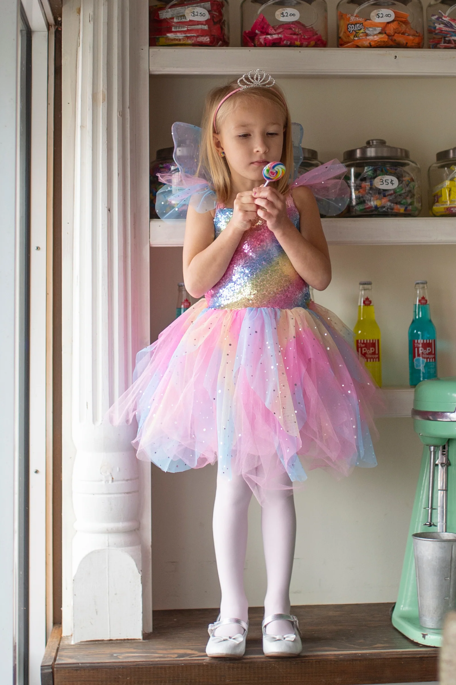Rainbow Fairy Dress & Wings - Image 5