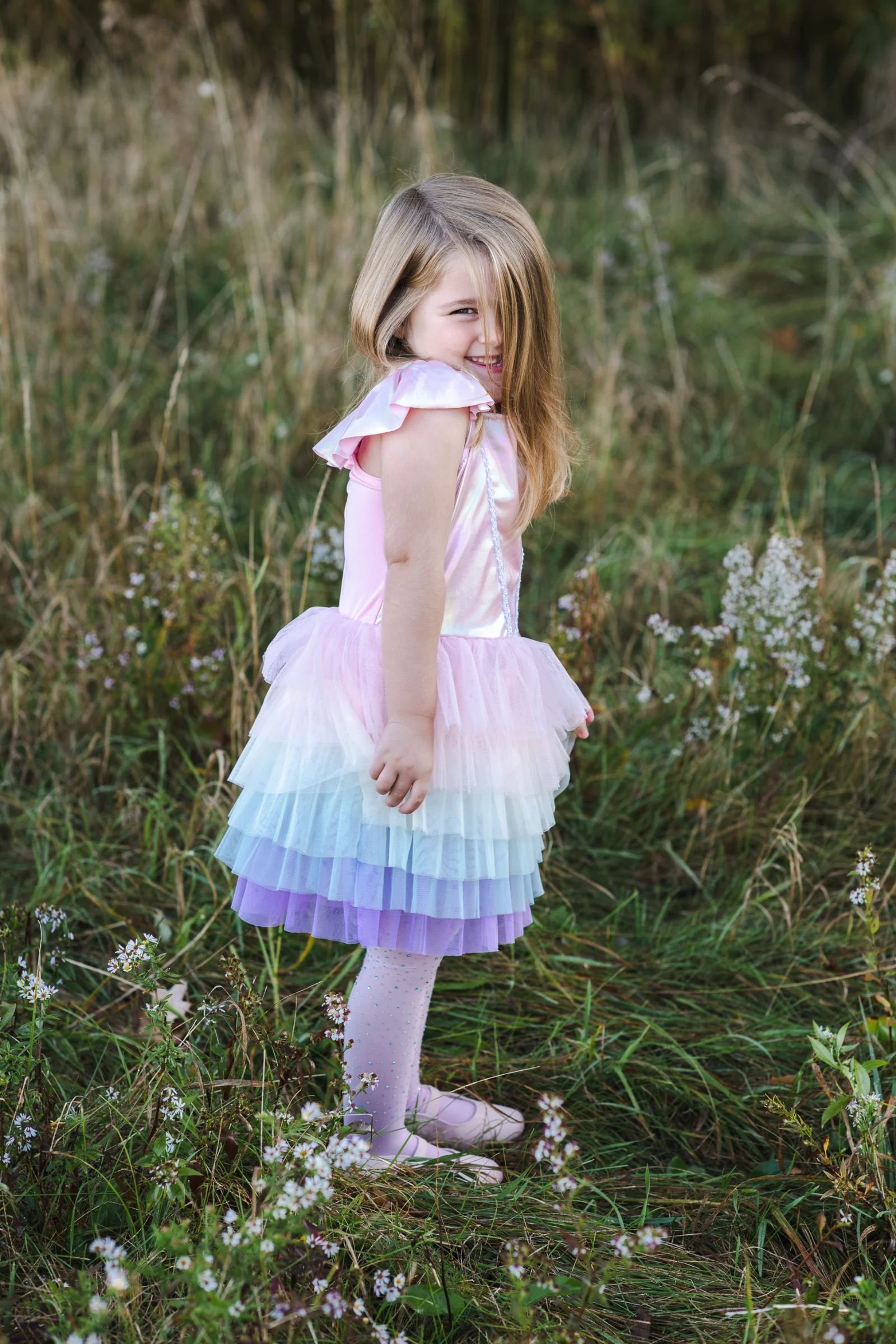 Rainbow Ruffle Tutu Dress - Image 2