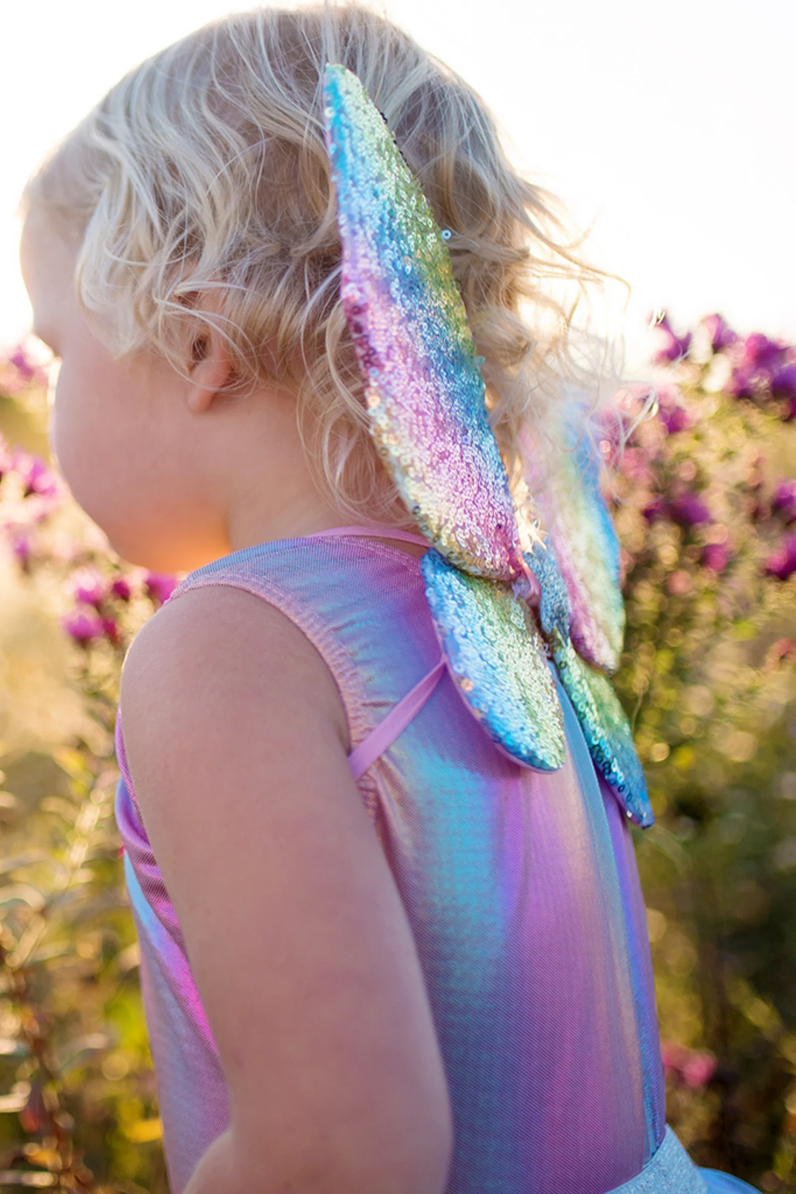 Rainbow Sequins Skirt, Wings & Wand - Image 4