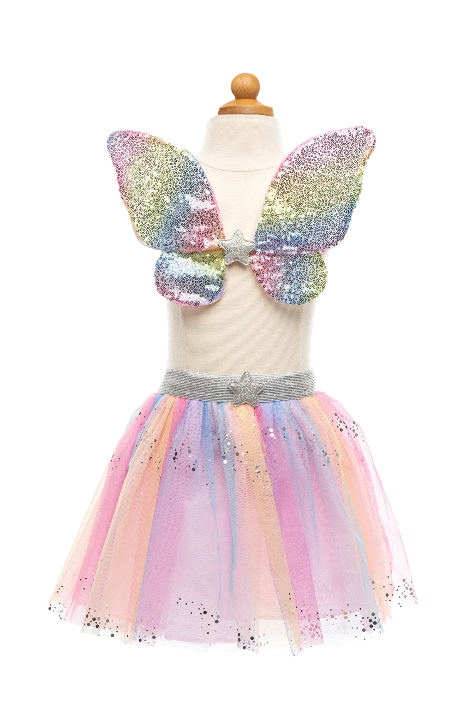 Rainbow Sequins Skirt, Wings & Wand - Image 5