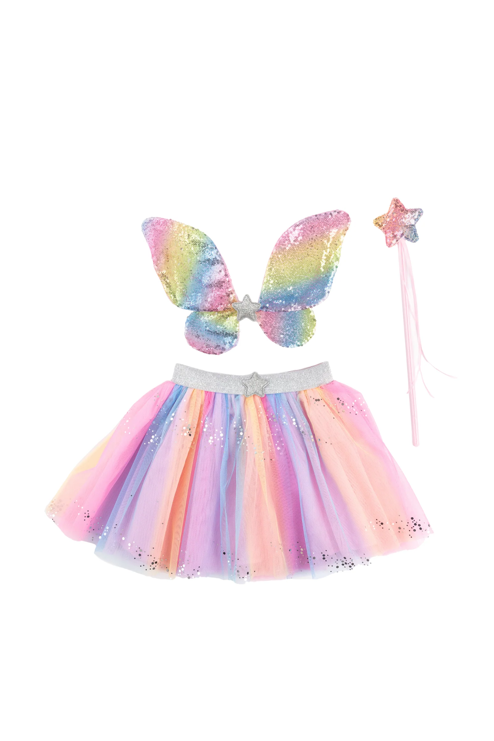 Rainbow Sequins Skirt, Wings & Wand - Image 6