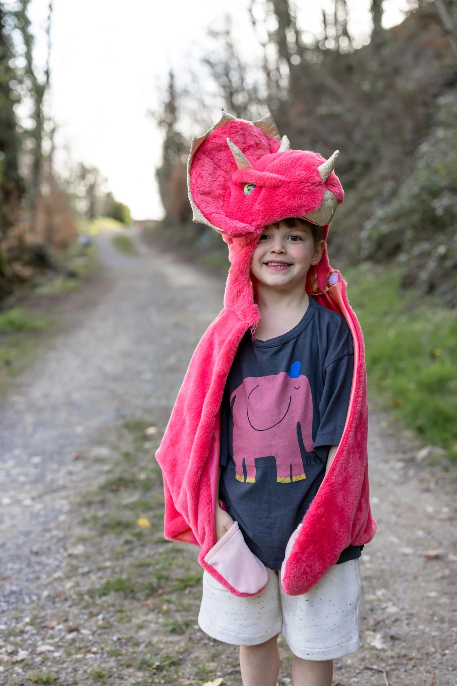 Red Triceratops Cuddle Cape - Image 2