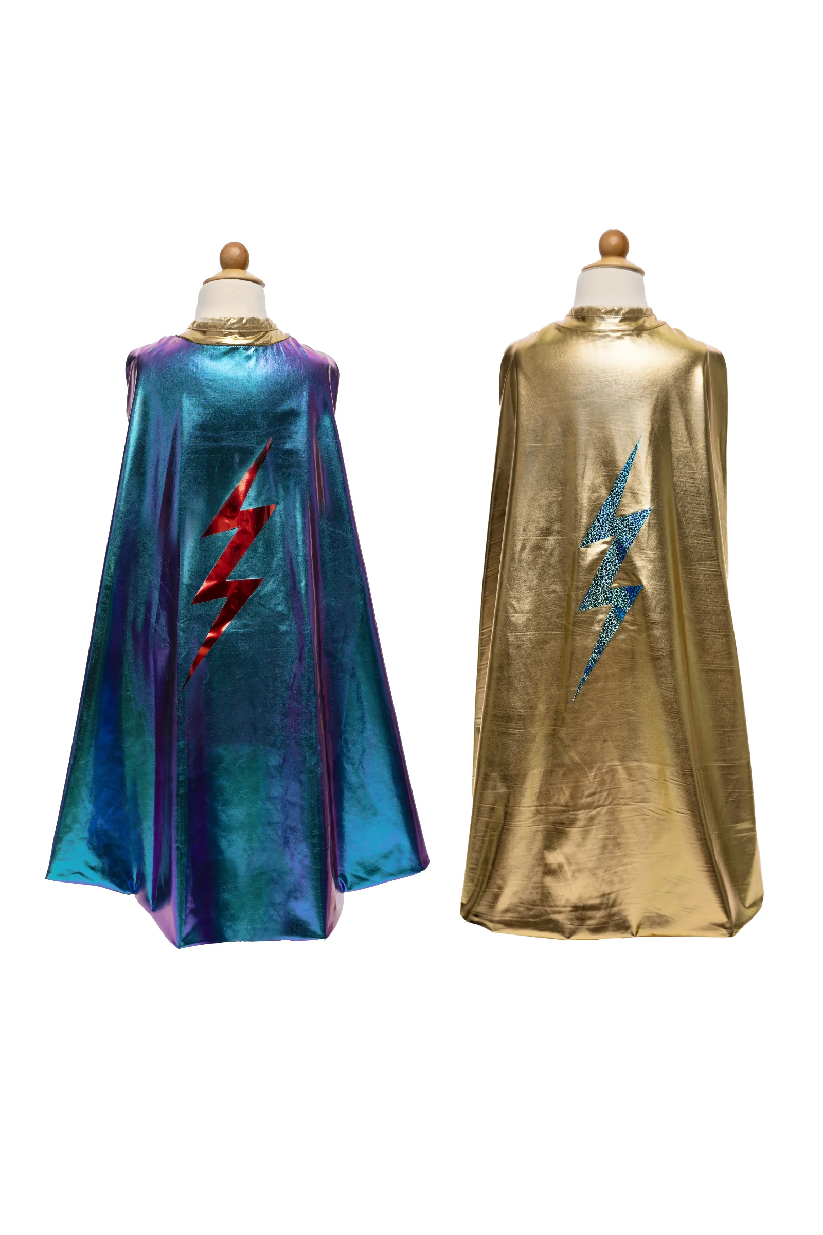 Reversible Blue Lightning Holographic Cape - Image 3